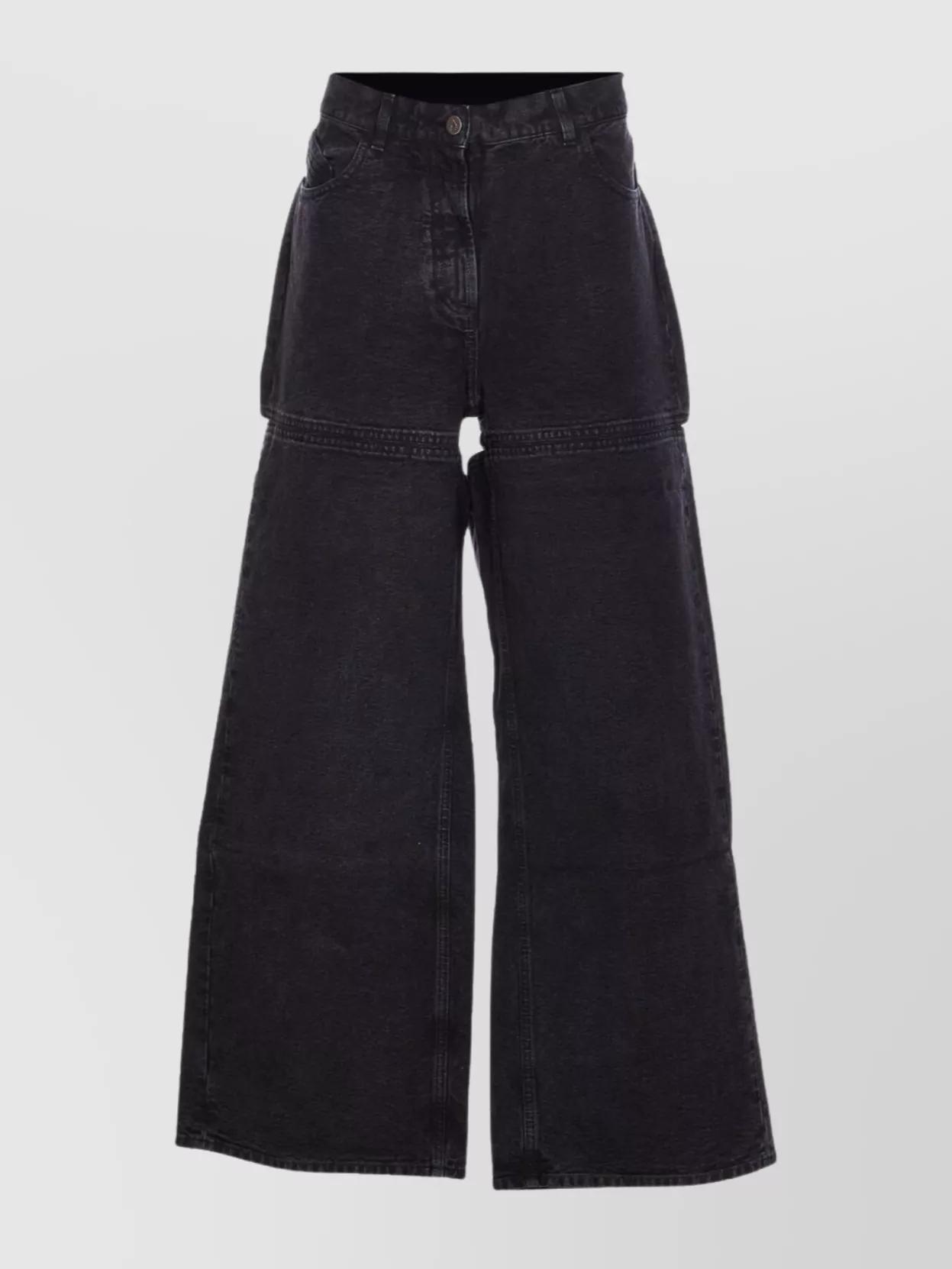 デニム・ジーパン THE ATTICO FW25 Cut-out jeans (251WCP00277 024) THE ATTICO◇カットアウト カーゴ ワイドジーンズ デニム (THE