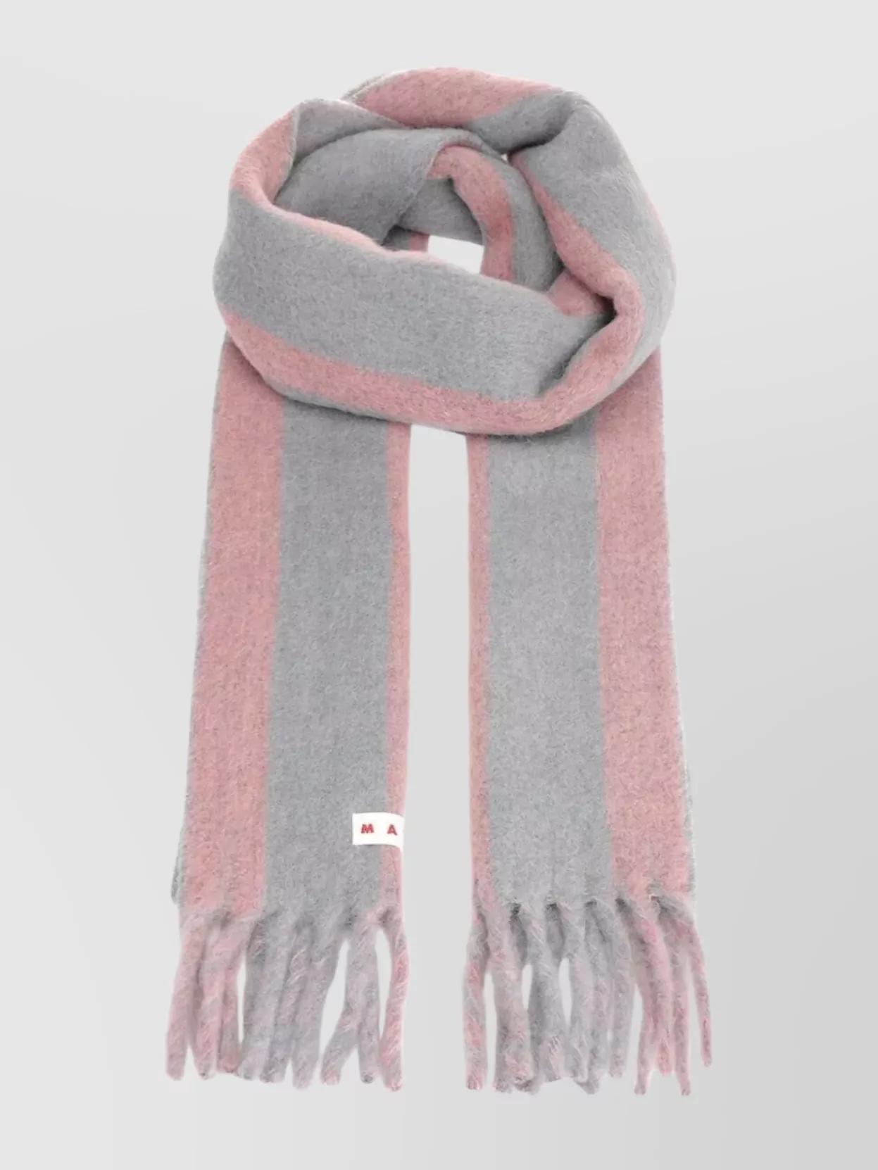 【関税込み】Scarf - Marni - Wool - Pink striped-mohair-scarf-in-pink-