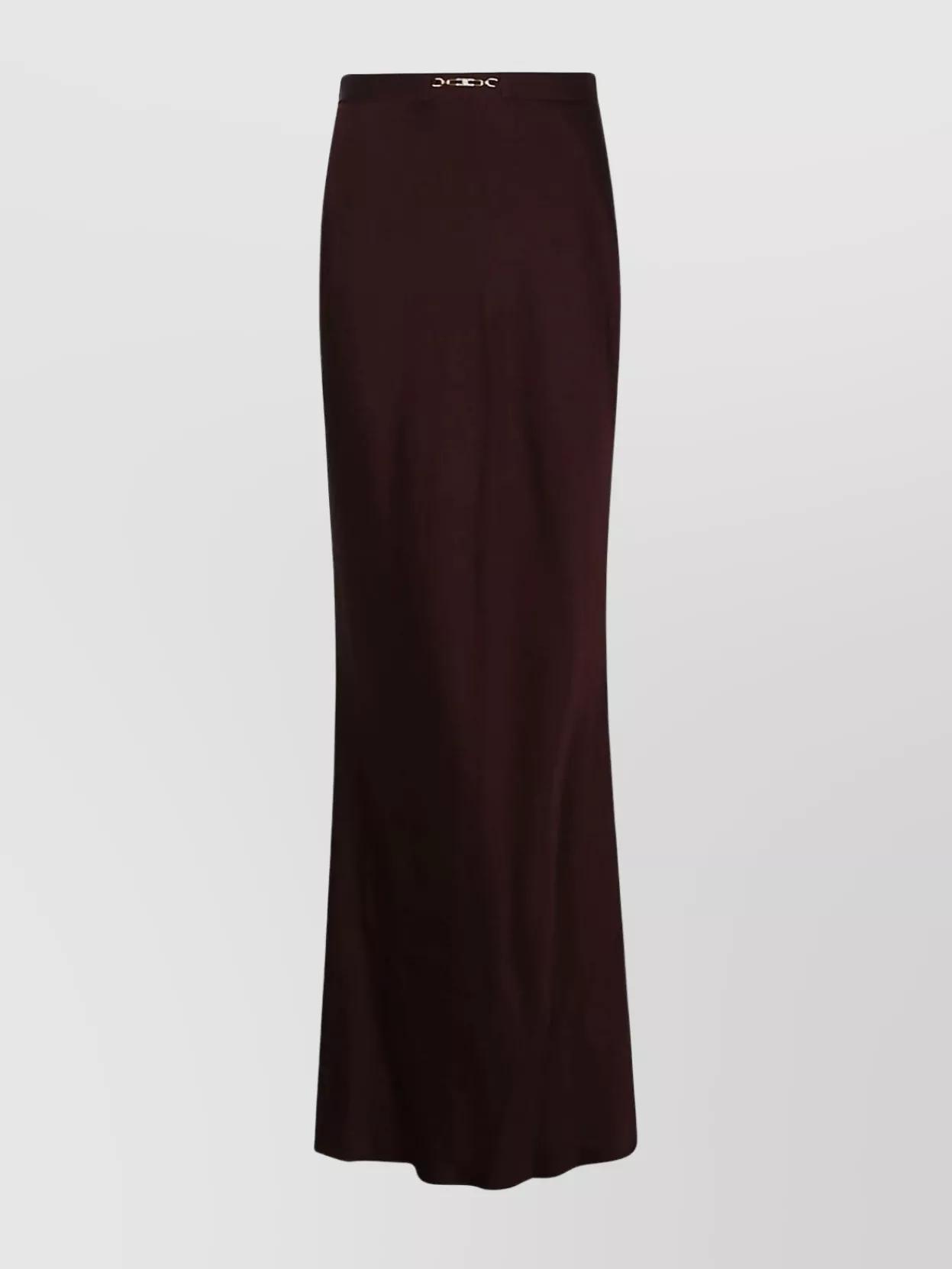 スカート ELISABETTA FRANCHI Women Skirts GK05B47E2CG5 RED Circle skirt in satin fabric with belt | Elisabetta Franchi