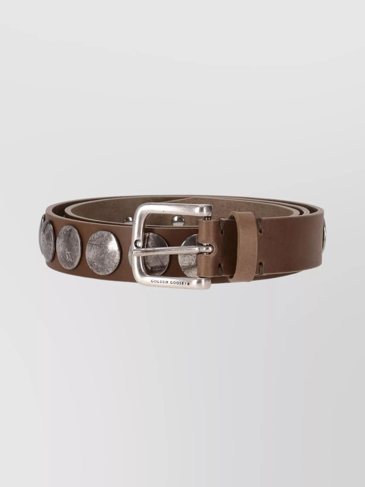  Tan Leather Western Studded Belt with Silver Buckle size 80 Golden Goose Belts − Sale: up to −56% | Stylight main image 3