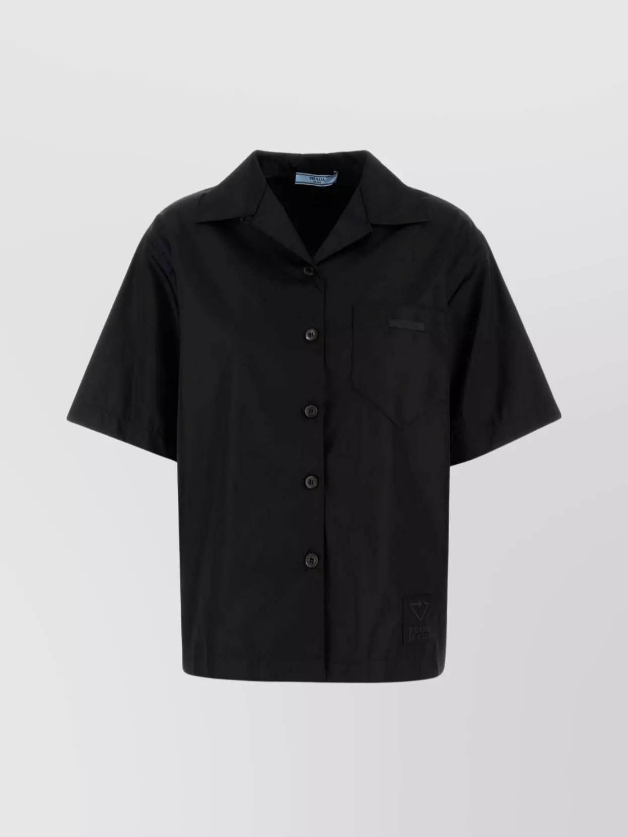 PRADA 黒 ボタンアップシャツ Prada Men's Poplin Sport Shirt | Neiman Marcus