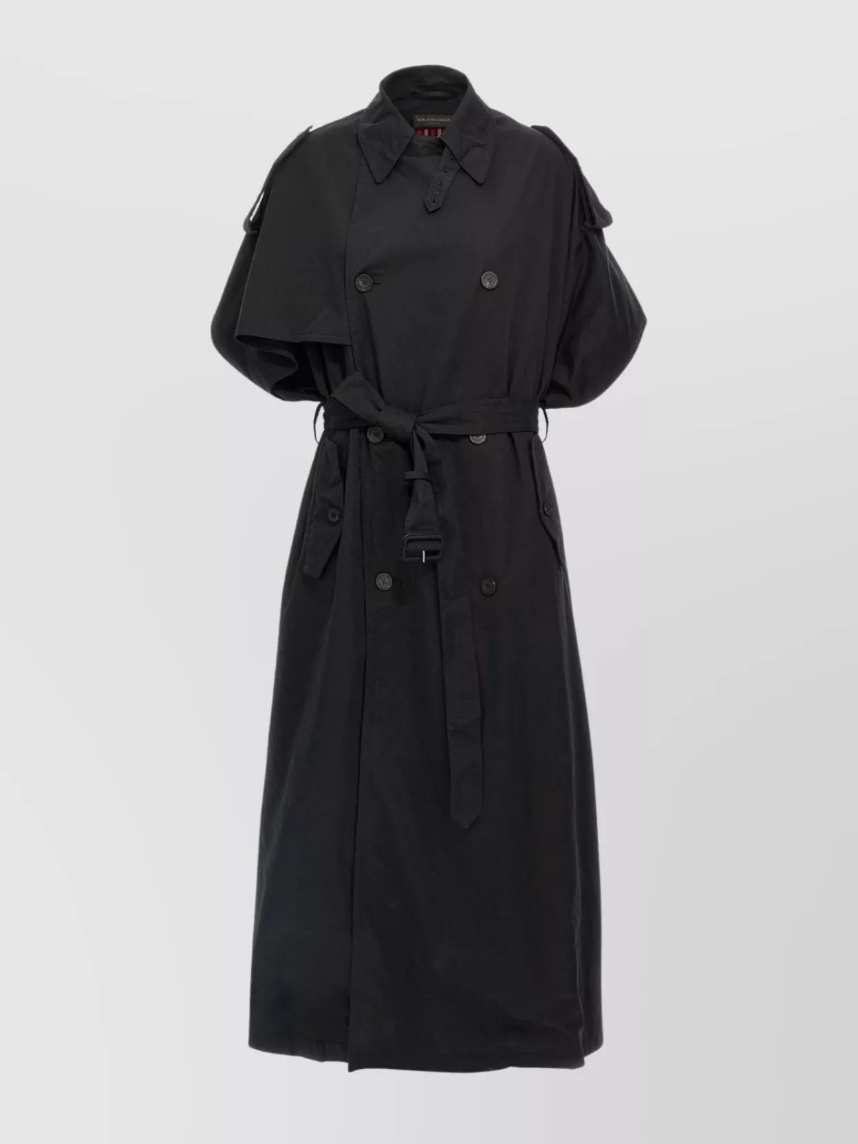 トレンチコート BALENCIAGA FW25 Stole trench coat (838802TSP13 1000) Oversize Trench BALENCIAGA | Blondie Shop