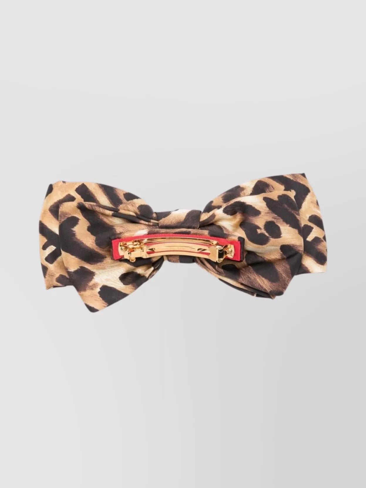 Fendi Leo Silk Hair Clip, Tan the double F buckle on this Fendi is the kind of detail that  main image 4