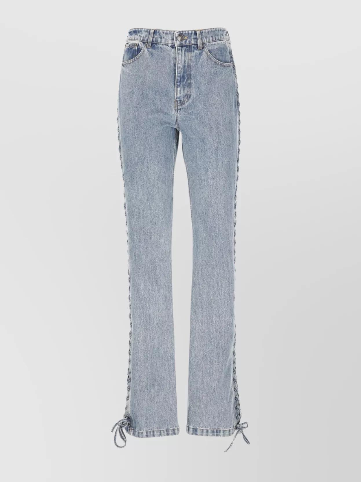 デニム・ジーパン Rotate Birger Christensen Silver Pants In Organic Denim ROTATE Birger Christensen Textured Pants (OTA1123342293