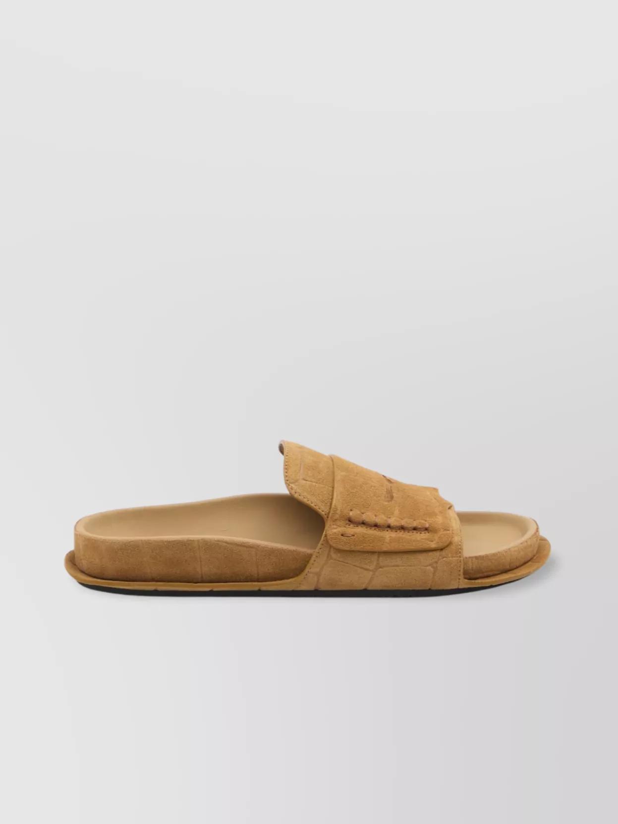 【関税＆送料込み】Jacquemus Suede Slides Mocassin suede slides in brown - Jacquemus | Mytheresa