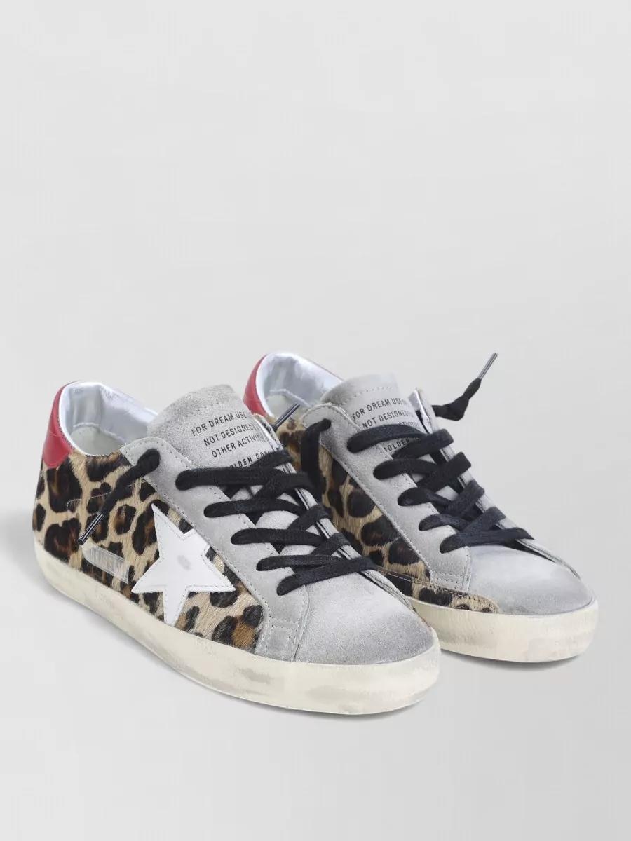 Designer Golden Goose Deluxe Brand Super-Star Leopard Sneakers for