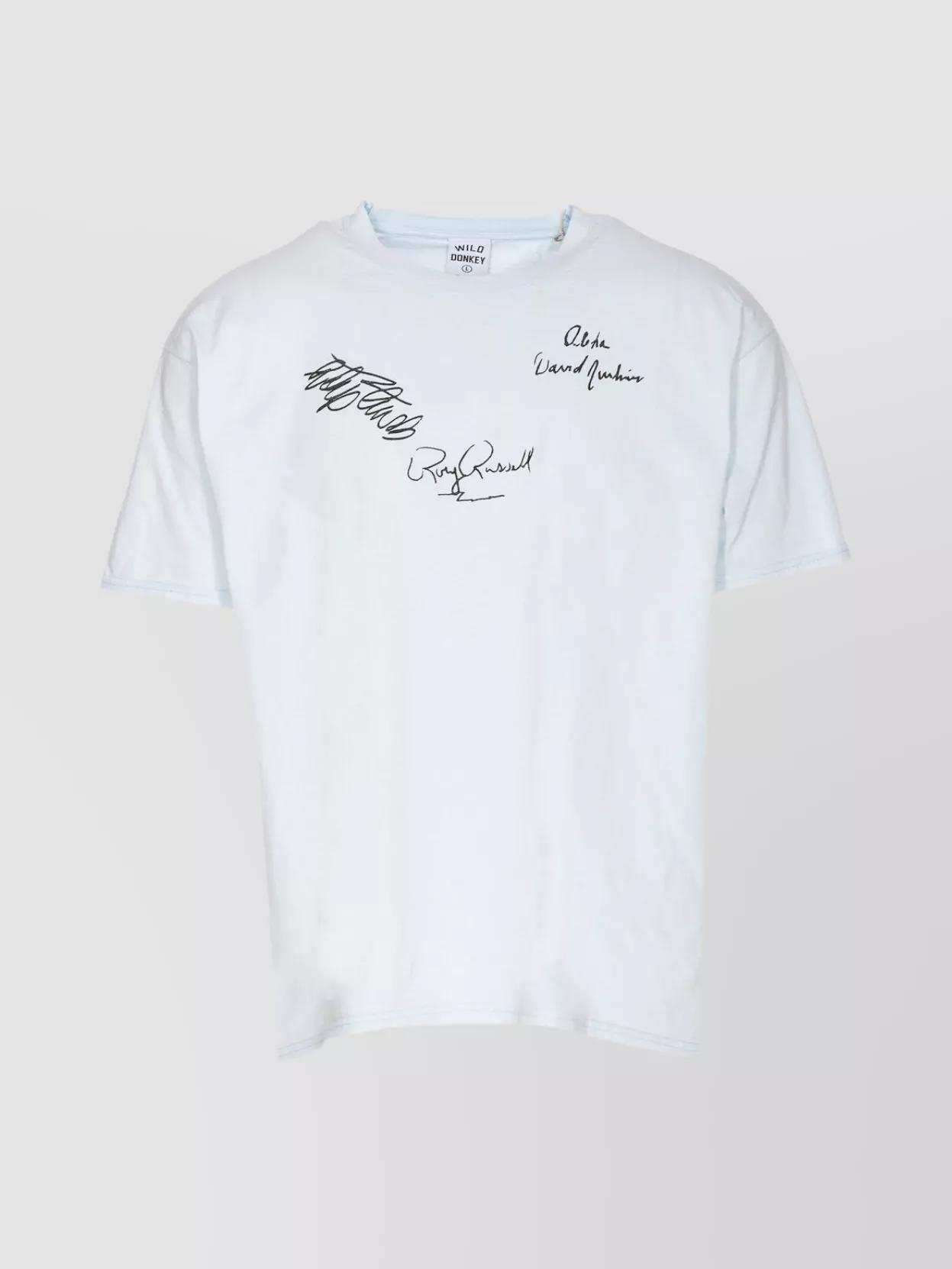 Tシャツ・カットソー WILD DONKEY Men T Shirts HAWAIAN TEA DYED White WILD DONKEY Short sleeve t-shirts for Men | Online Sale up