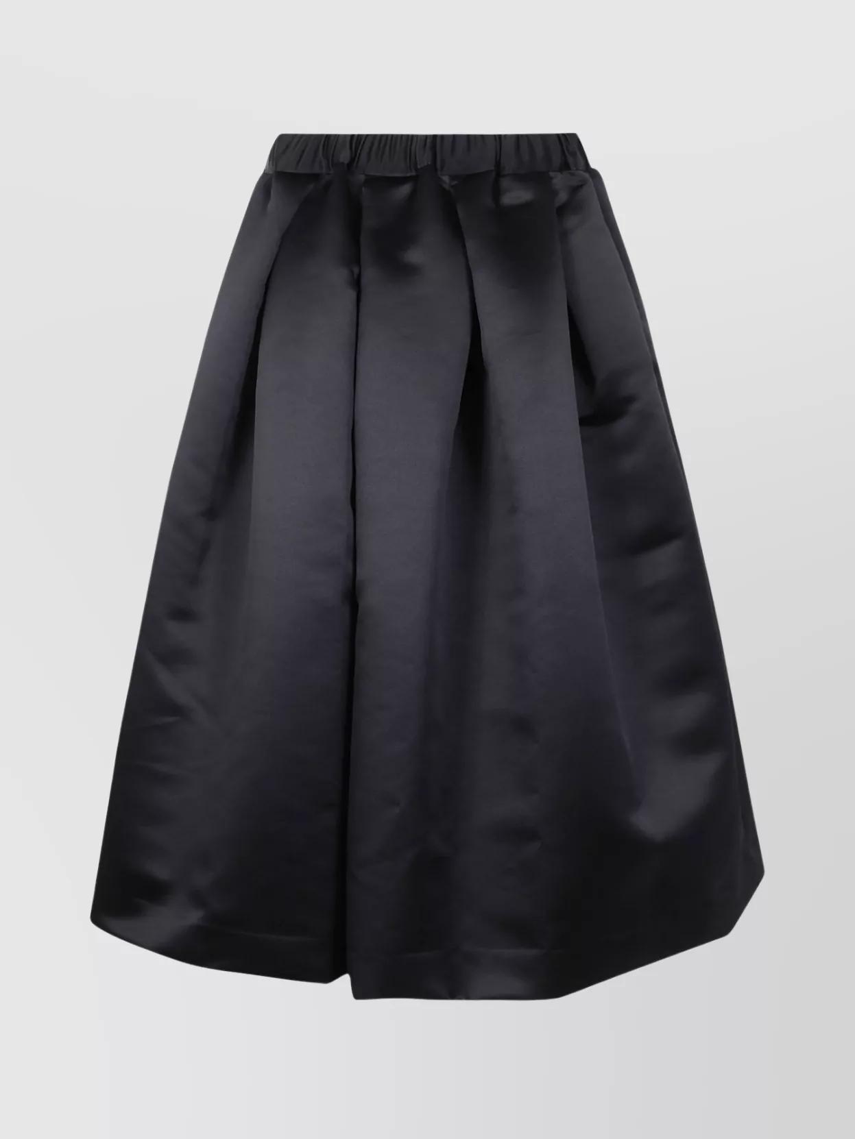 ワンピース COMME DES GARCONS Women Mid Skirts GLO019W23 1 BLACK Comme des Garçons // BLACK Black Pleated Midi Skirt – VSP
