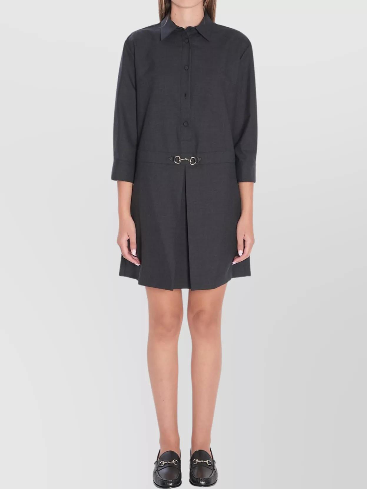 ワンピース Gucci Black Crepe Mini Dress Gucci Crepe Mini Dress in Black | Lyst