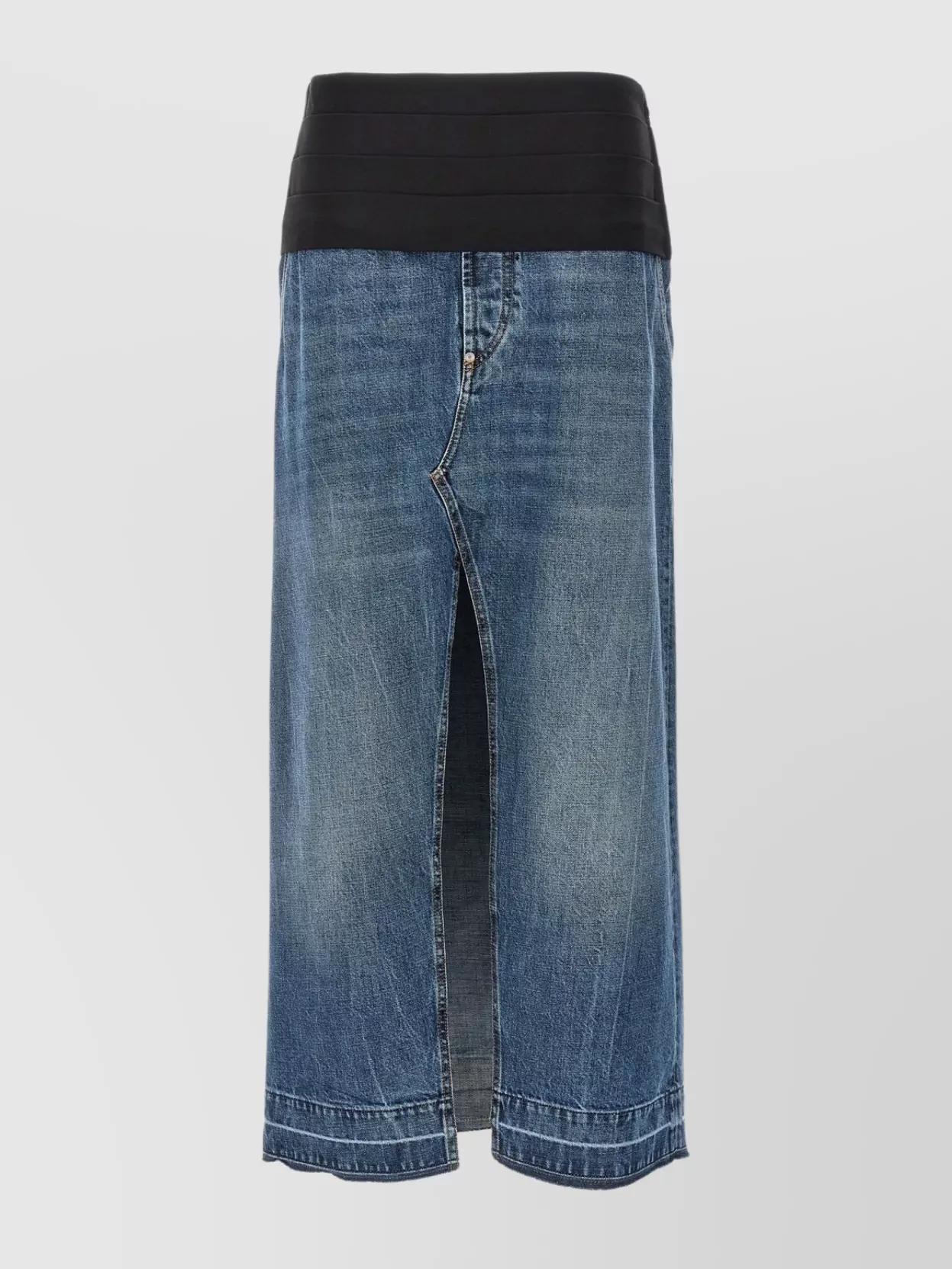 スカート STELLA MCCARTNEY Tuxedo band skirt Blue Stella McCartney Tuxedo Band Skirt With Slit And Pockets in