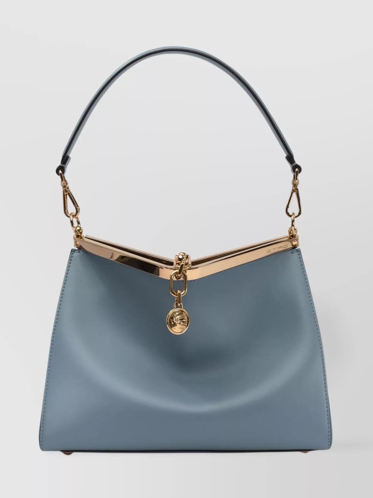 Etro Structured Top Handle Shoulder Bag in Blue | Lyst