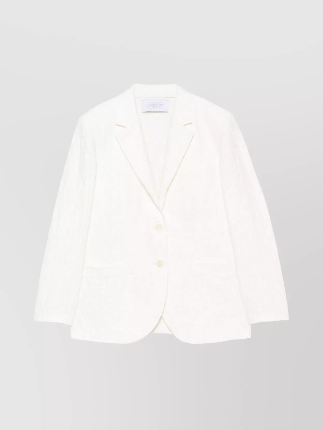 Harris Wharf London Cotton Blend Blazer Jacket in White