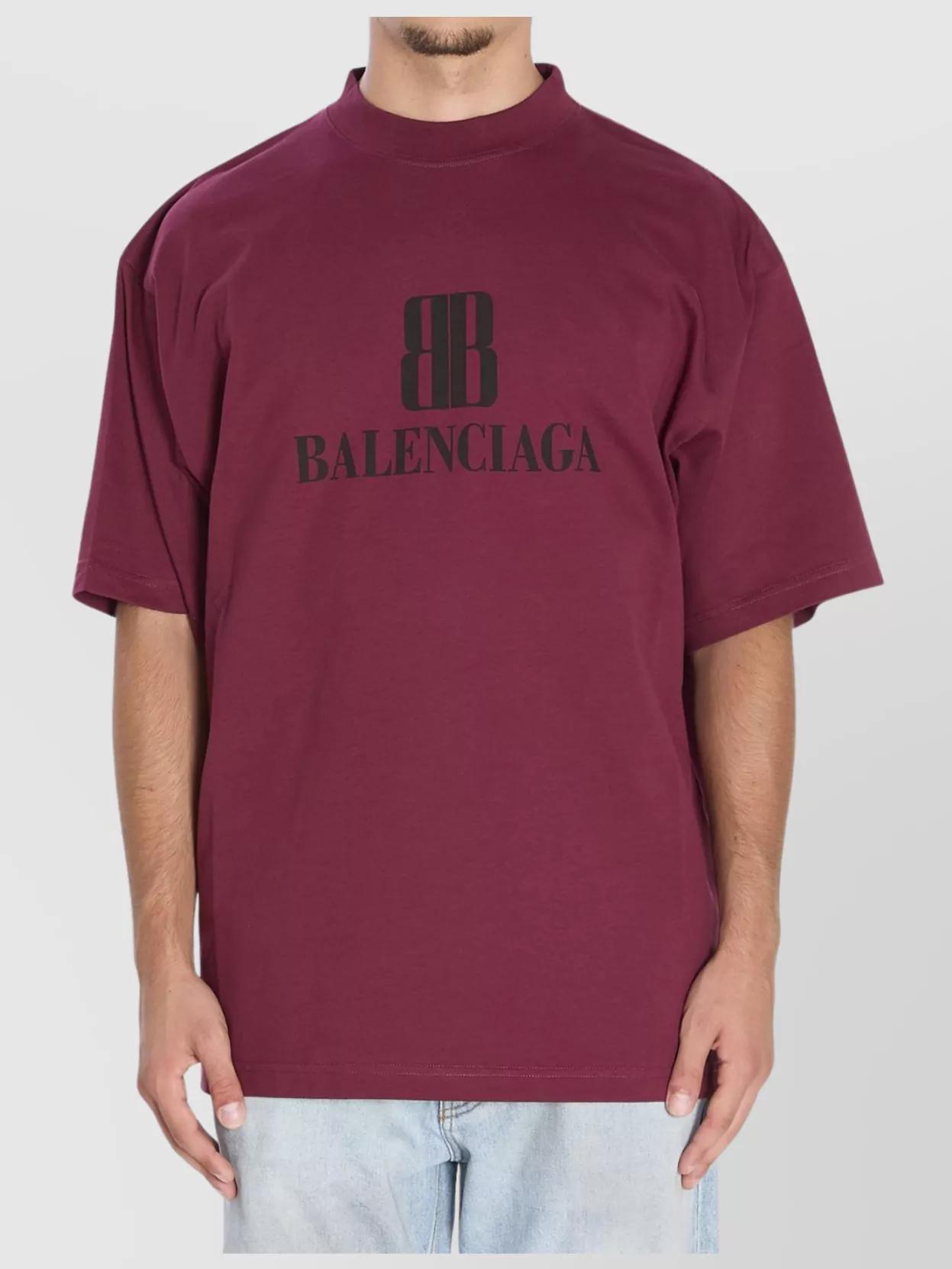Balenciaga Nano Bb Logo Dry Jersey Fit T-Shirt in Red for Men | Lyst