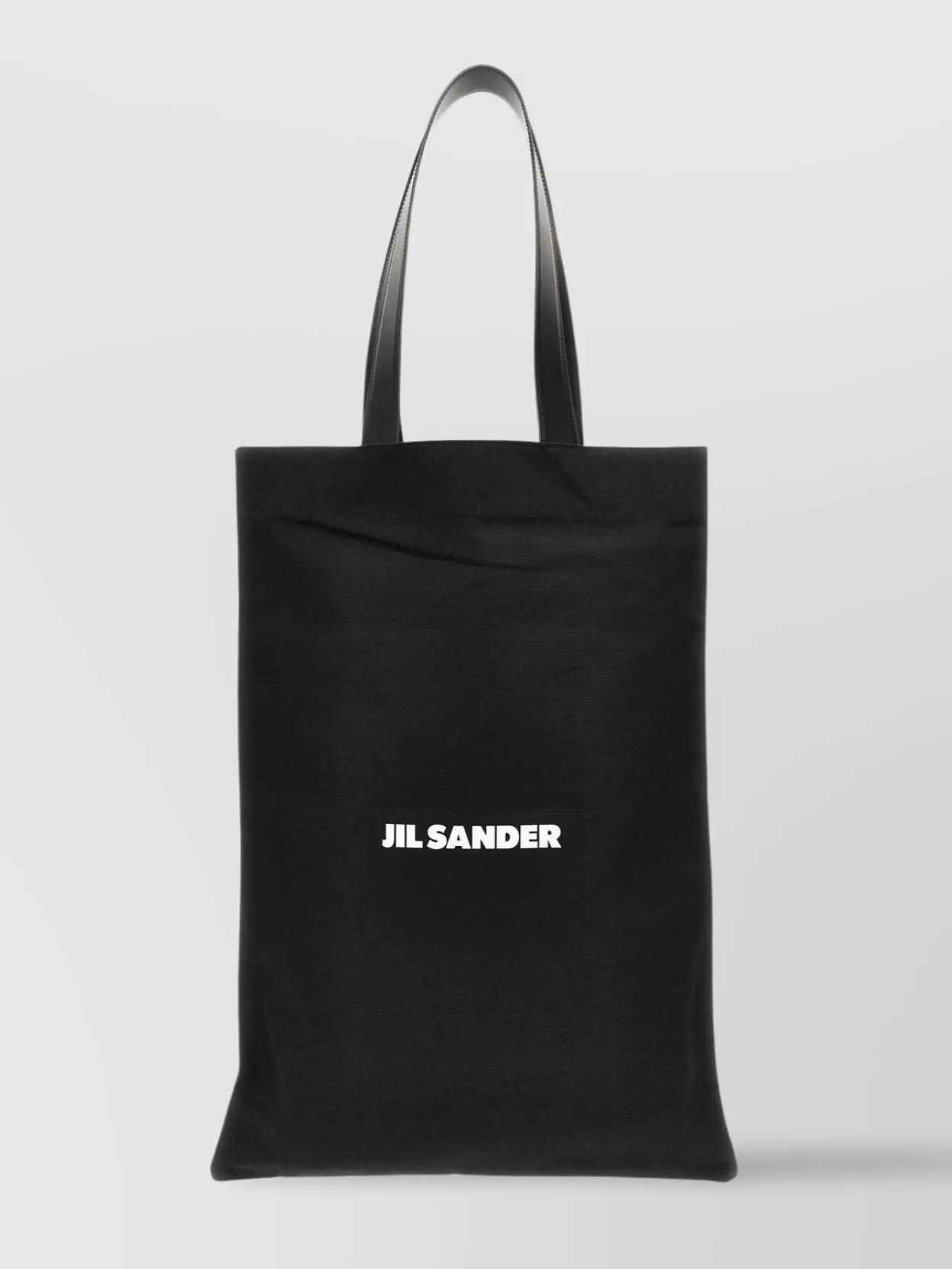 Jil Sander Large Rectangular Tote Bag With Dual Handles in Black Lyst