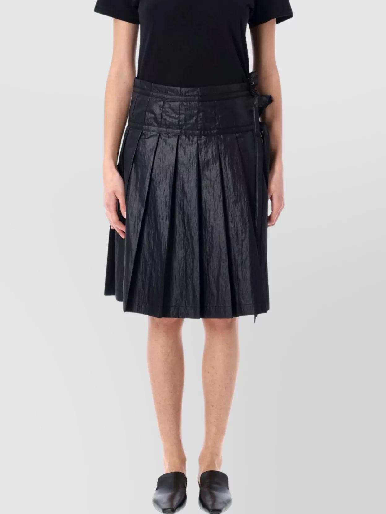 ★LOW CLASSIC★ PLEATS WRAP SKIRTBLACK Low Classic Pleated Zipper Skirt Wrap Detail in Black | Lyst