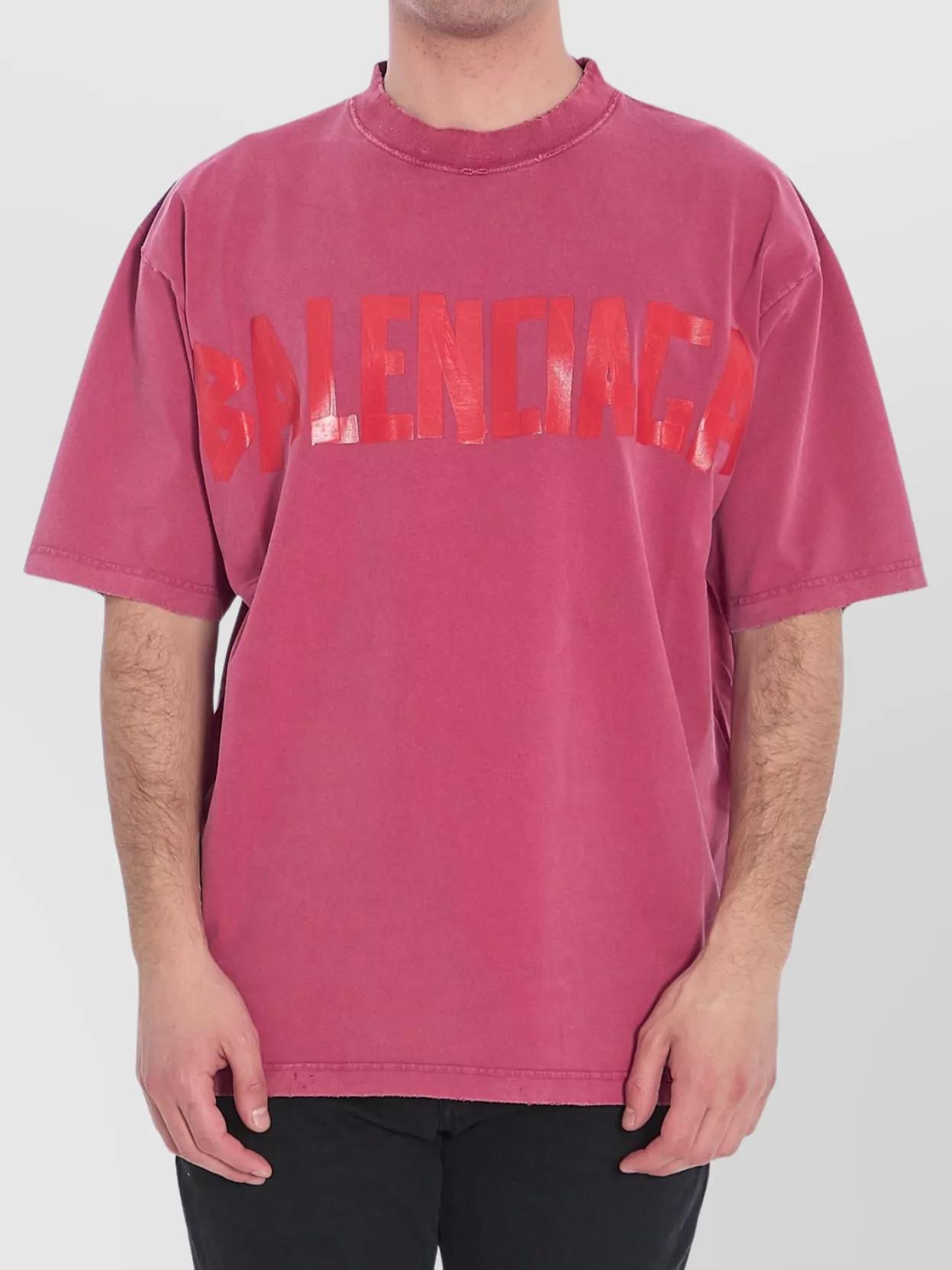 BALENCIAGA Tape Type 半袖 Tシャツ コットン ピンク 関税送料込 Balenciaga Tape Type T-Shirt in Pink for Men | Lyst