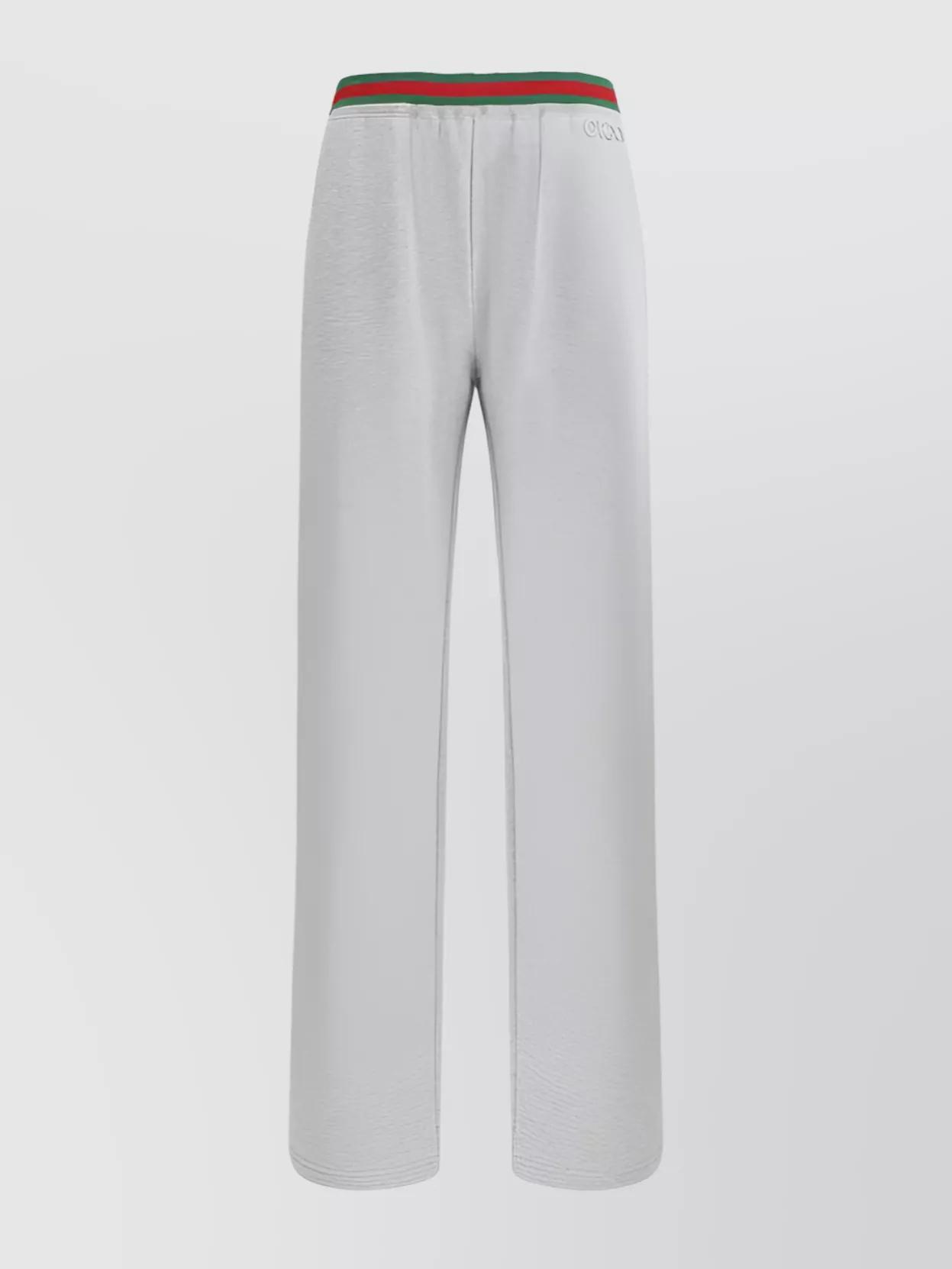 GUCCI★素敵！INTERLOCKING G LOGO WHITE COTTON SWEATPANTS GUCCI PANTS INTERLOCKING G LOGO WHITE COTTON SWEATPANTS sz S