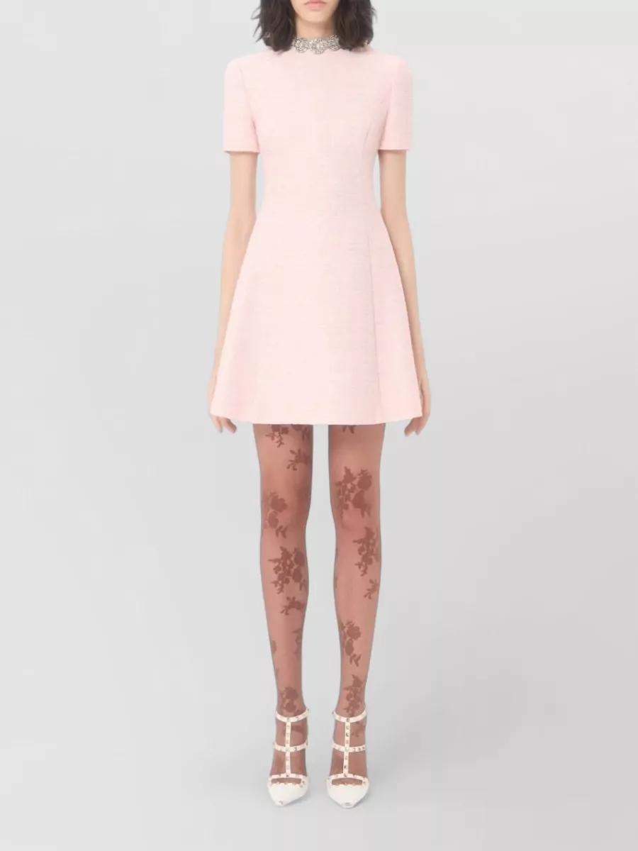 pink tweed pinafore dress ZARA BNWT 2023 PINK PURPLE TWEED HALTER PINAFORE DRESS REF. 8741/249