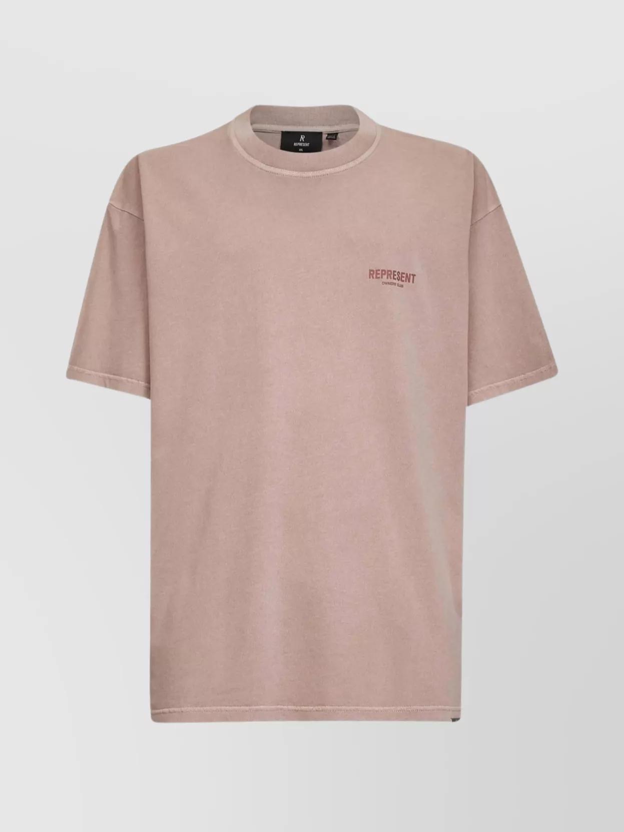 REPRESENT｜SHORT-SLEEVED ROUND NECK T-SHIRTS (M05149 143 Keys to the Club T-Shirt | Flat White | REPRESENT
