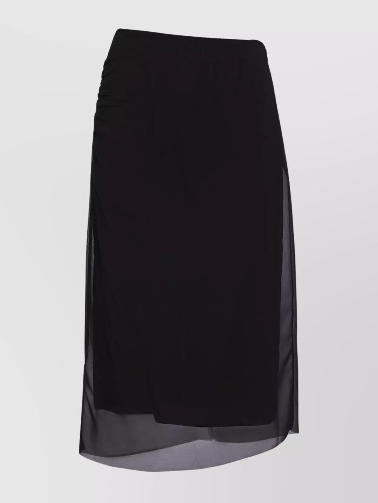 SR Sheer LAG SKIRT (BLK CORD)｜ファッション