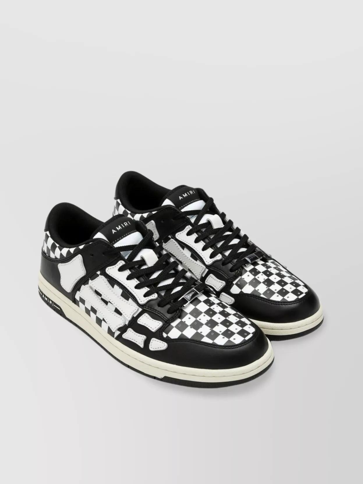 スニーカー AMIRI SNEAKER (AWFOSR1114) AMIRI Men's Classic Low Sneaker in White/Black Amiri