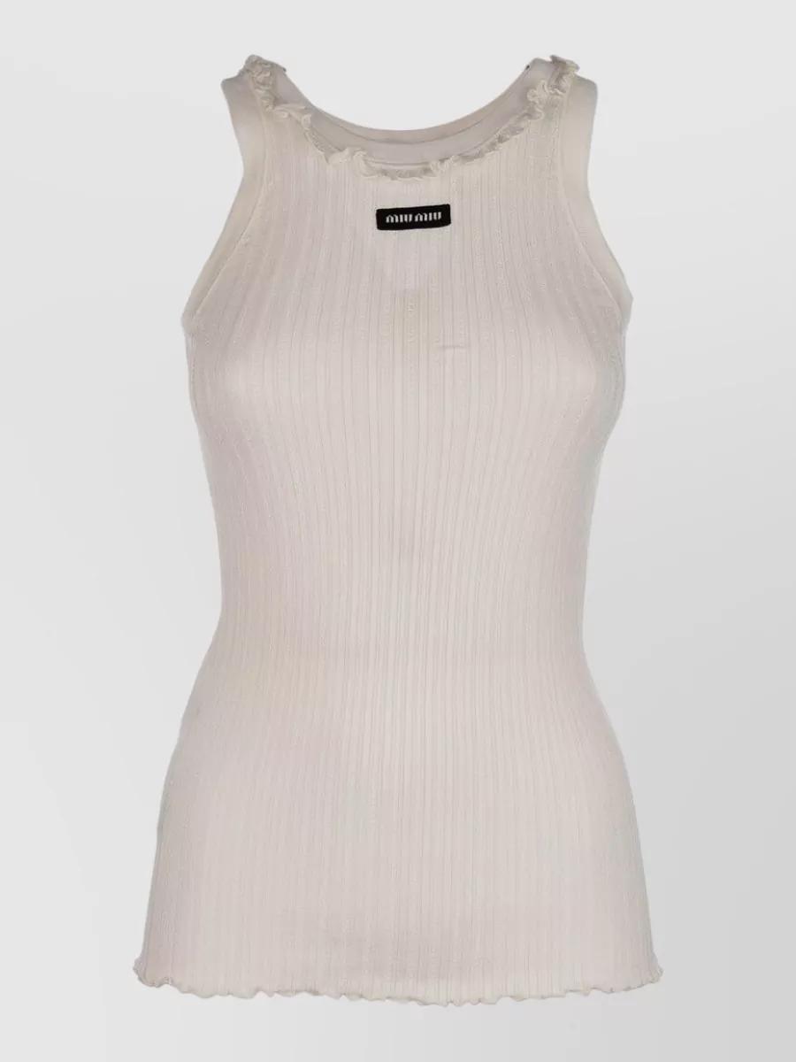 Miu Miu Sleeveless and tank tops for Women | Online Sale up to 33