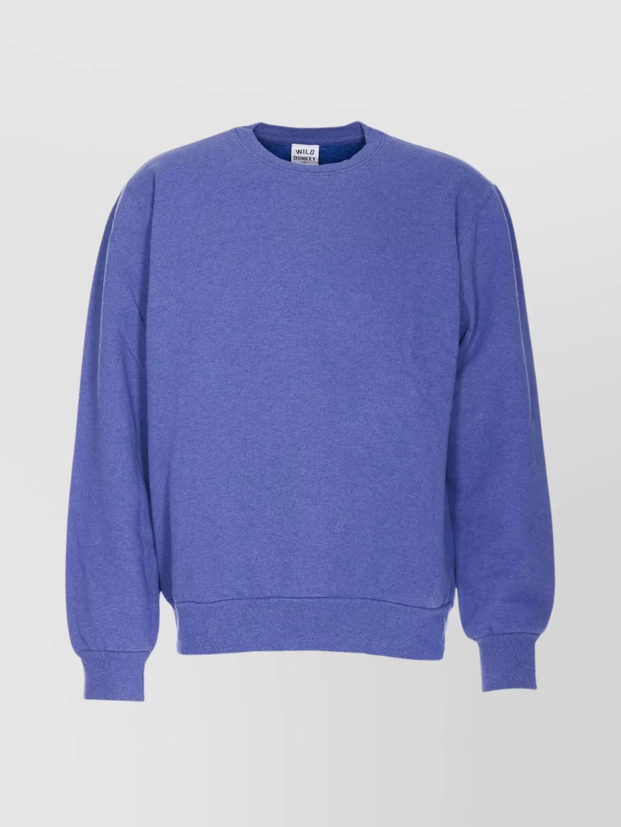 【関税&送料込】Wild Donkey Melange Blue Cotton Sweatshirt Syracuse Crewneck Sweater, from Wild Donkey – Clic