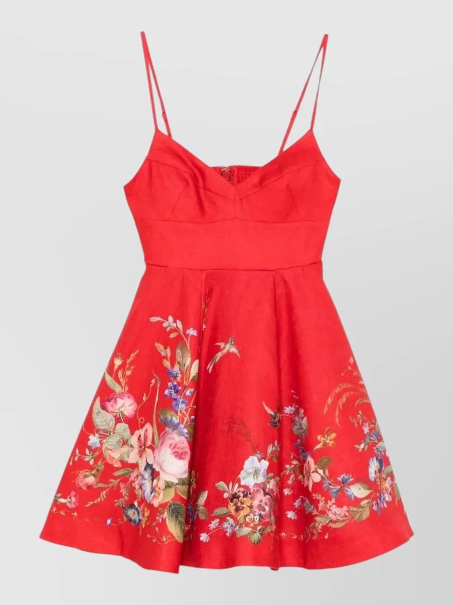chinese dress ladies Zimmermann Rebellion Tuck Scarf Linen Midi Dress