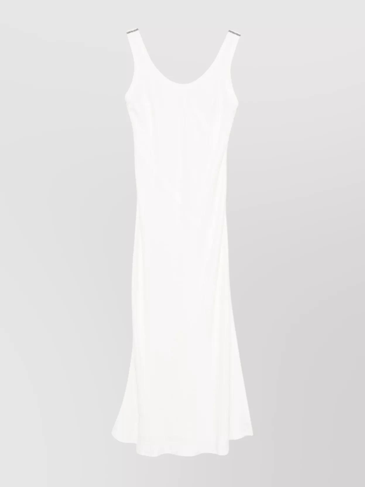 スカート BRUNELLO CUCINELLI Precious Shoulder Detail dress White Brunello Cucinelli Precious Shoulder Detail Dress Dresses