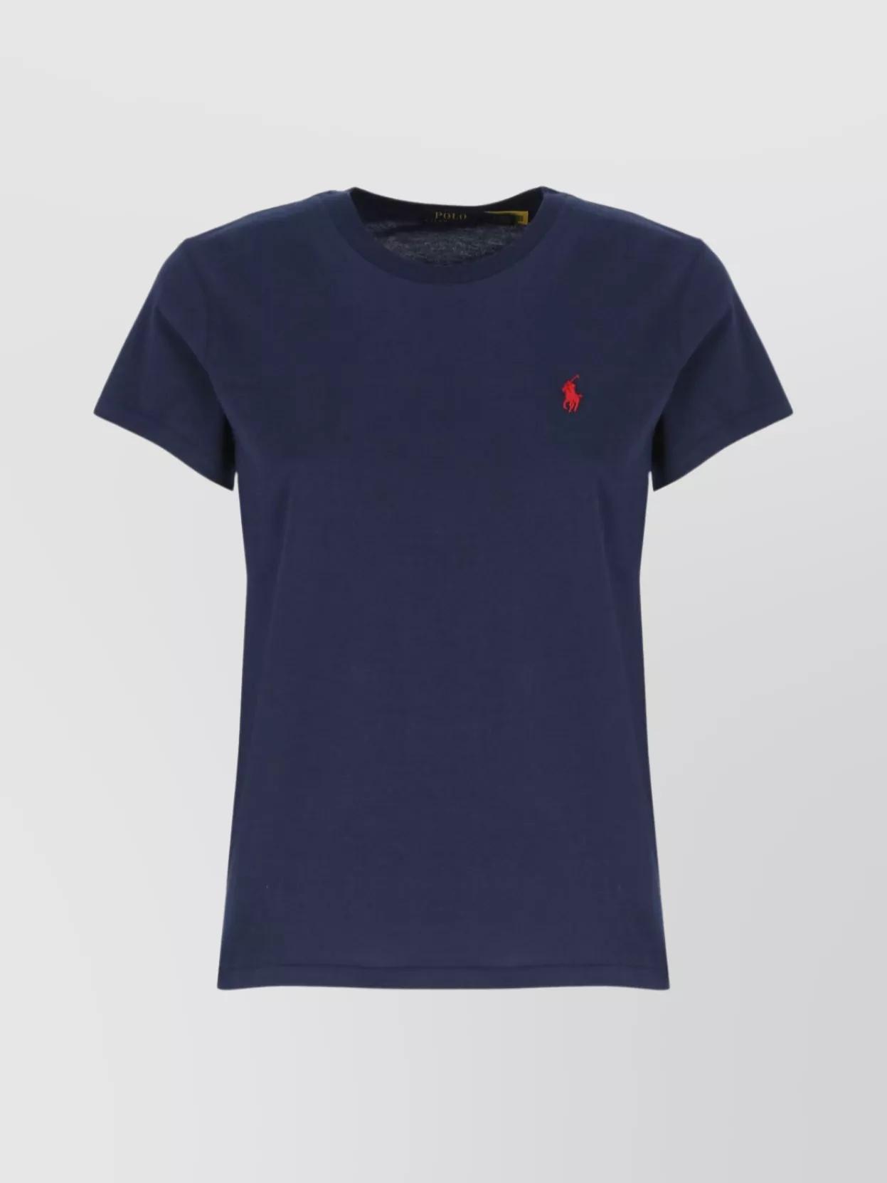 ラルフ・ローレン Lauren Ralph Lauren Cotton-Blend Tシャツ レディース シャツ トップス Lauren Navy Cotton-Blend Long-Sleeve Top | Ralph Lauren