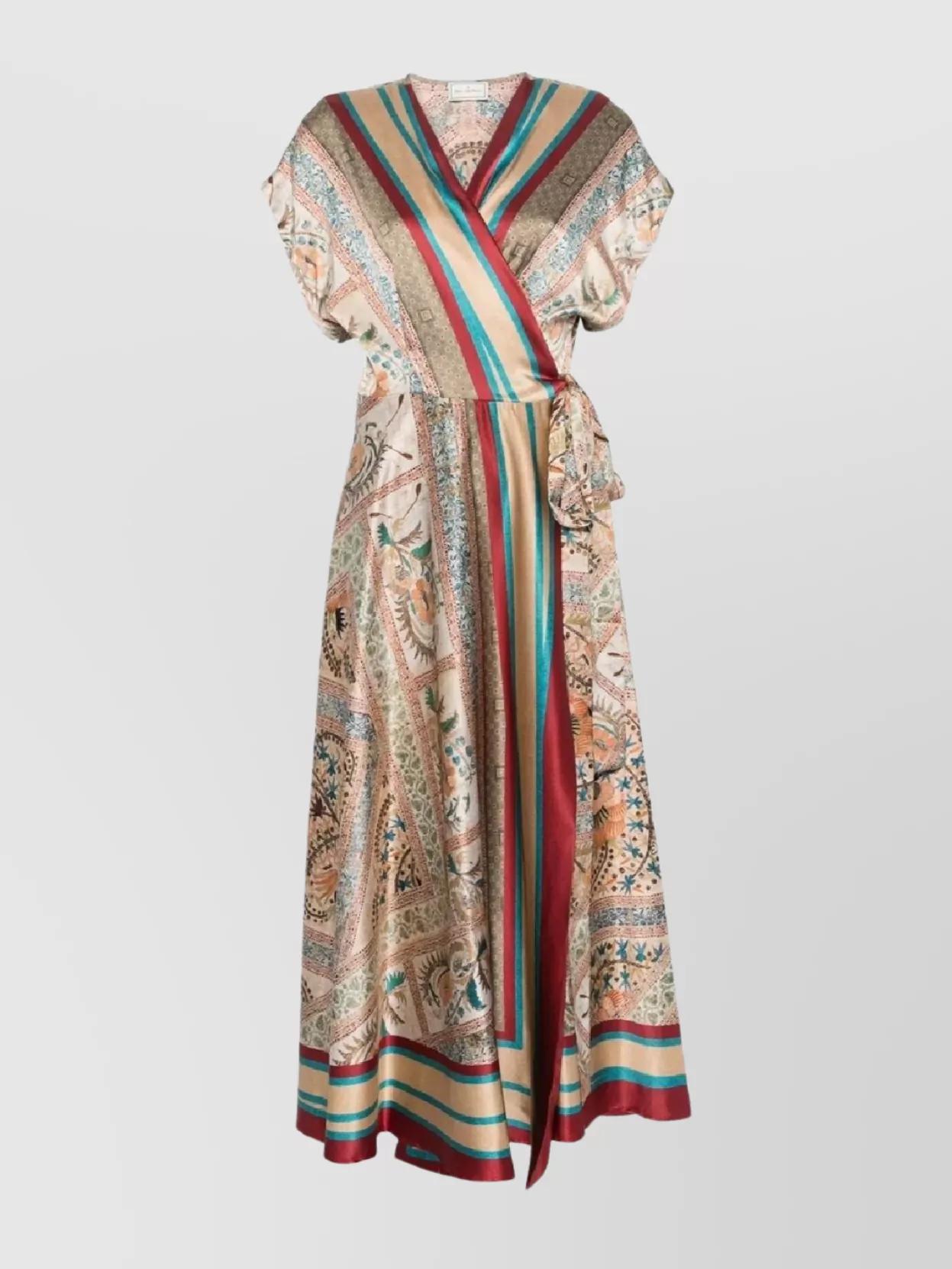 パーティードレス PIERRE LOUIS MASCIA 12153 Dresses Dress Adanastr ADANASTR Wrap Dress Silk in MULTICOLOR | Pierre-Louis Mascia®