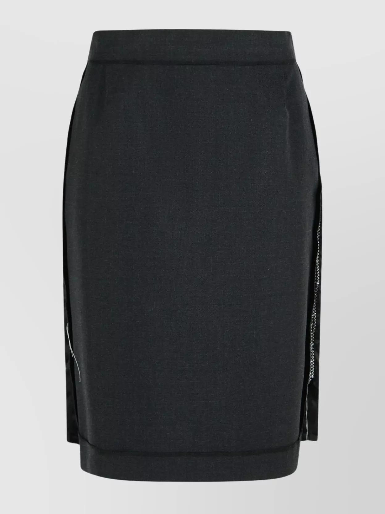 スカート Maison Margiela FW23 SKIRT WITH BOW (S29ME0005_S78063900) MAISON MARGIELA Taffeta Midi Skirt | Sam Malouf Authentic Luxury