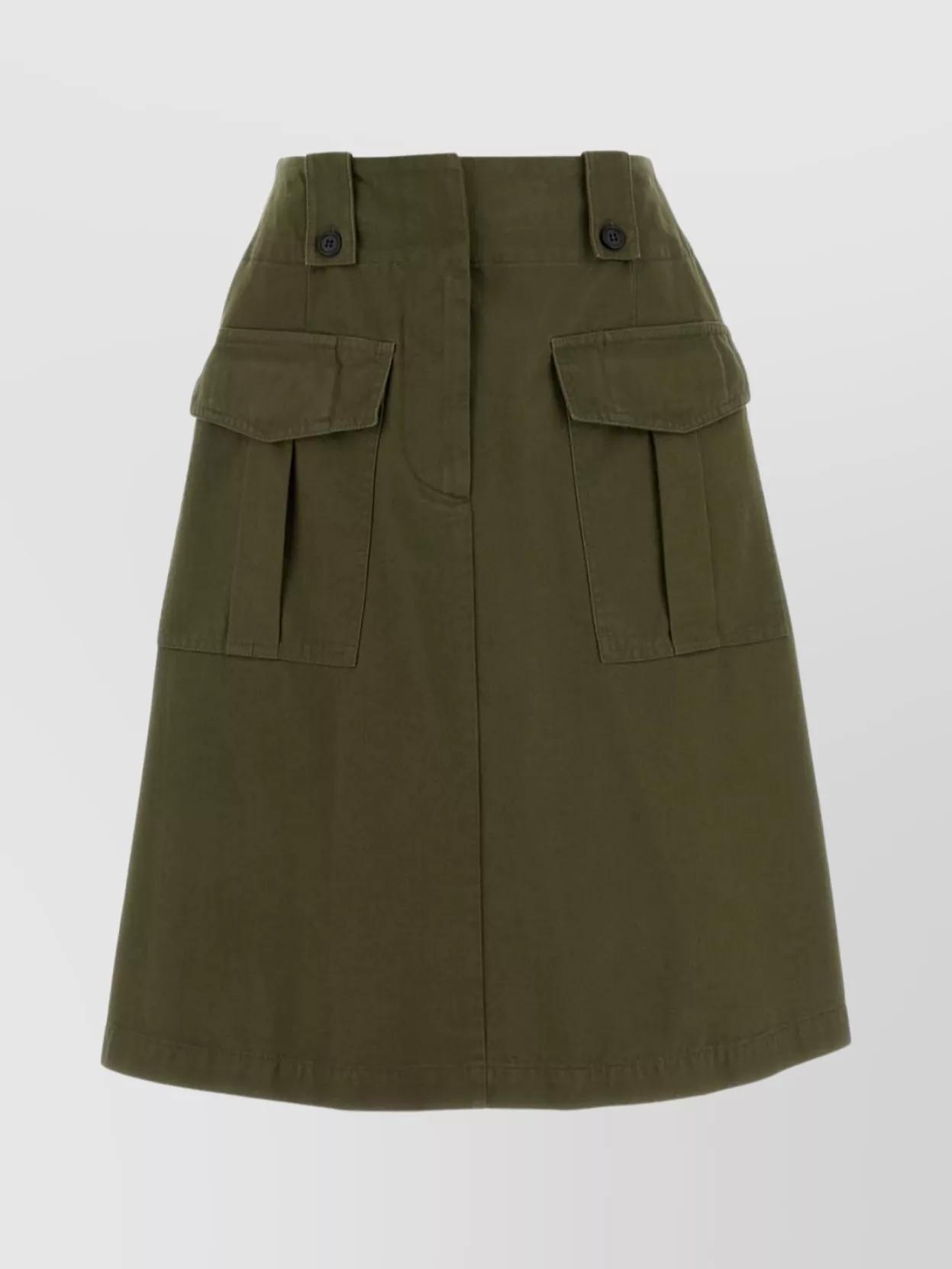 スカート PRADA ARMY GREEN COTTON SKIRT Green Prada Skirts for Women | Lyst