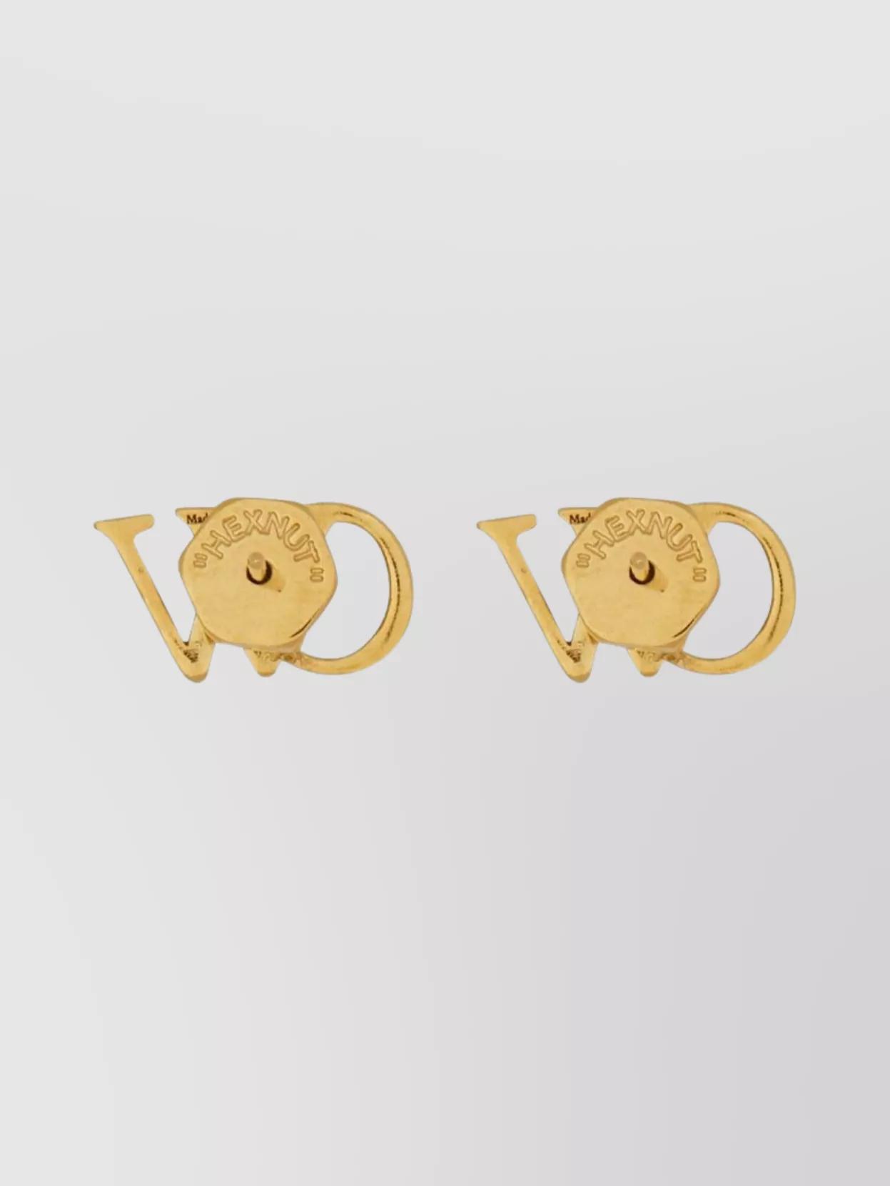 【関税＆送料込み】Off-White Logo Earrings Off-White Logo Earring | Silver | FARFETCH