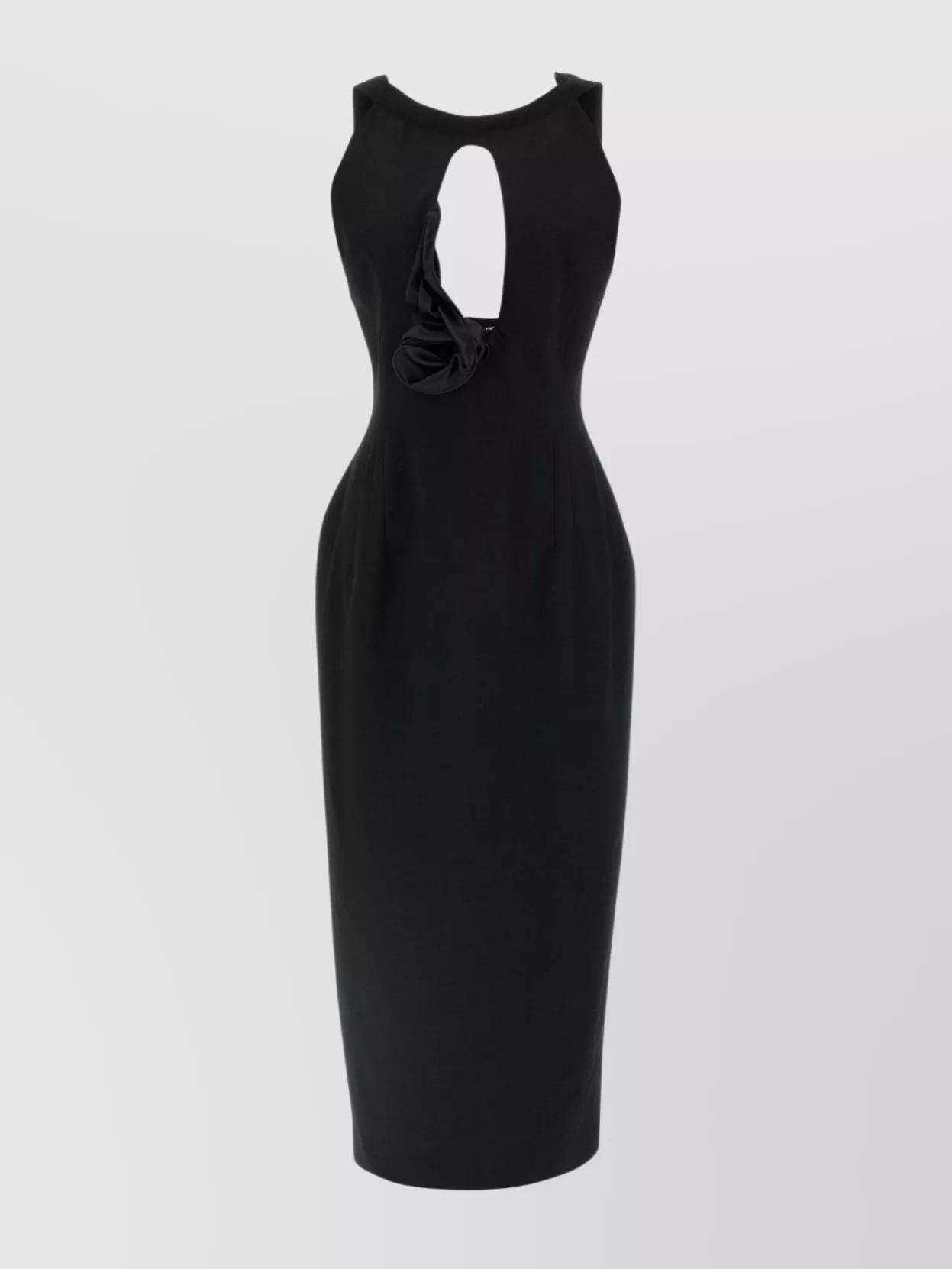 Magda Butrym Wool Midi Dress in Black | Lyst