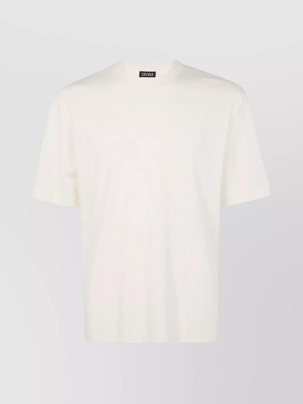 Tシャツ・カットソー ERMENEGILDO ZEGNA Men T Shirts RE7364 A777 N01 WHITE ZEGNA WHITE #USETHEEXISTING™ COTTON T-SHIRT | REVERSIBLE