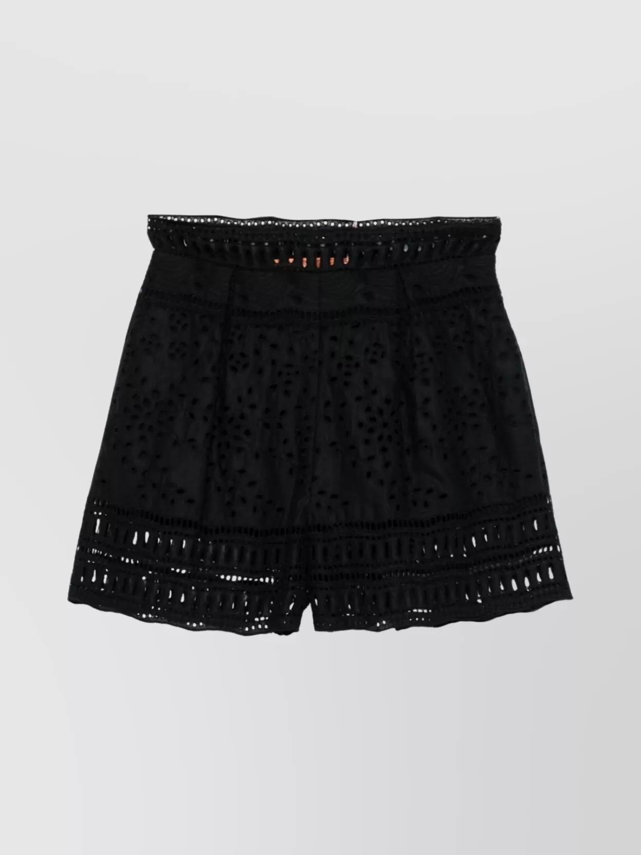 パンツ Ermanno Scervino High-Waisted Shorts With Wide Leg And Ermanno Scervino High-Waisted Shorts - White | Editorialist