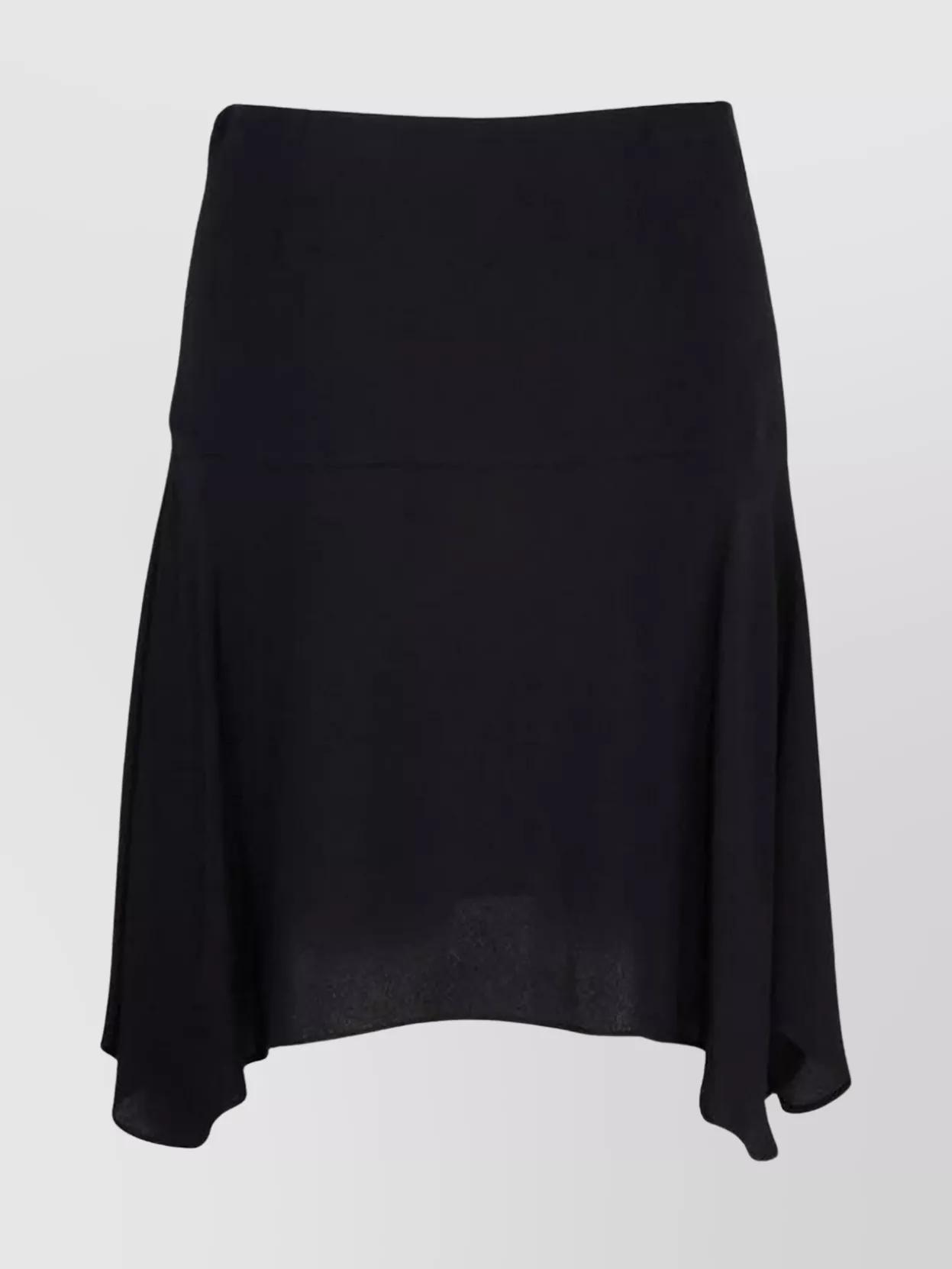 スカート STELLA MCCARTNEY Women Mini Skirts 6300783CU850 1000 Black STELLA MCCARTNEY Womens Black Silk Mini Front-Pleat Tab
