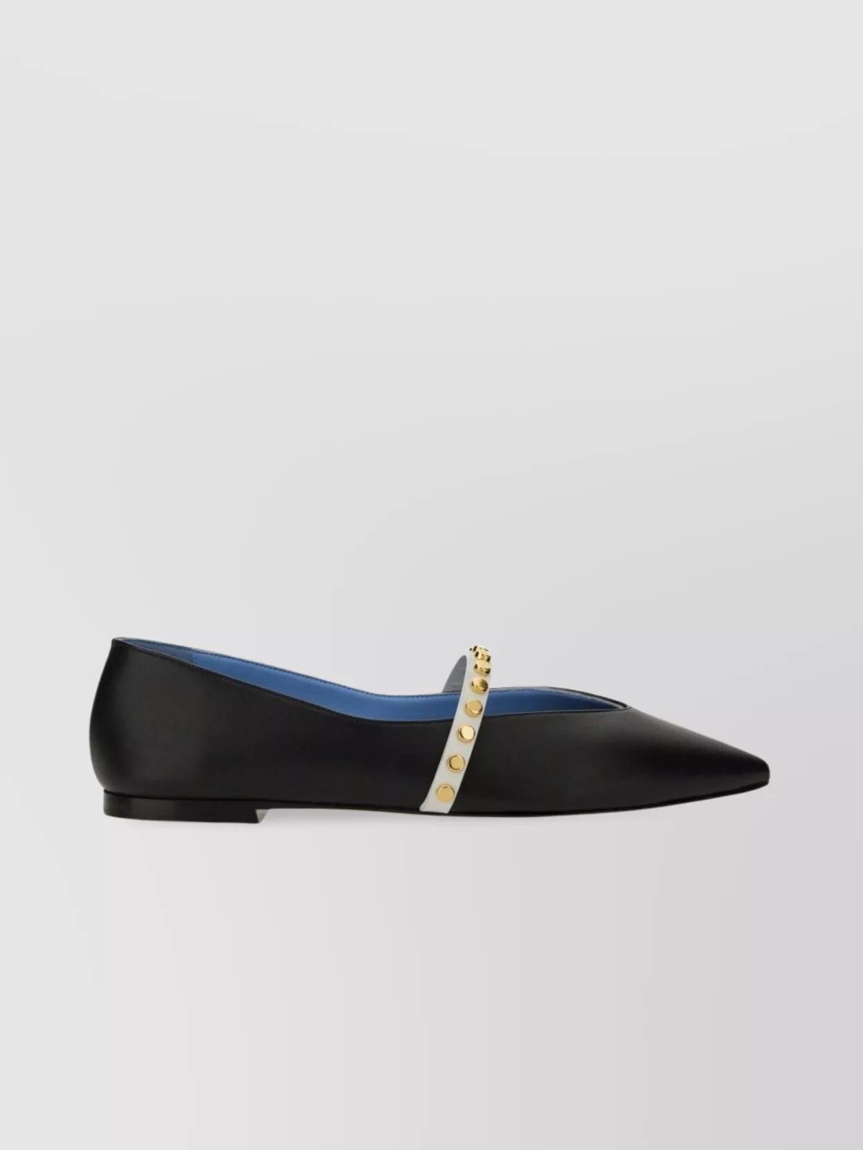 【関税&送料込】Alexander Mcqueen Black Leather Ballerina Sh Alexander McQueen buckled-straps Leather Ballerina Shoes
