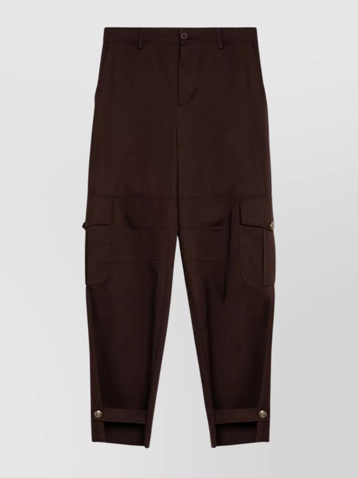 パンツ Moschino SS24 PANTS WITH HEART APPLICATION (03280433_8555) Love Moschino Pantaloni a 7/8 in Tessuto Jacquard all Over