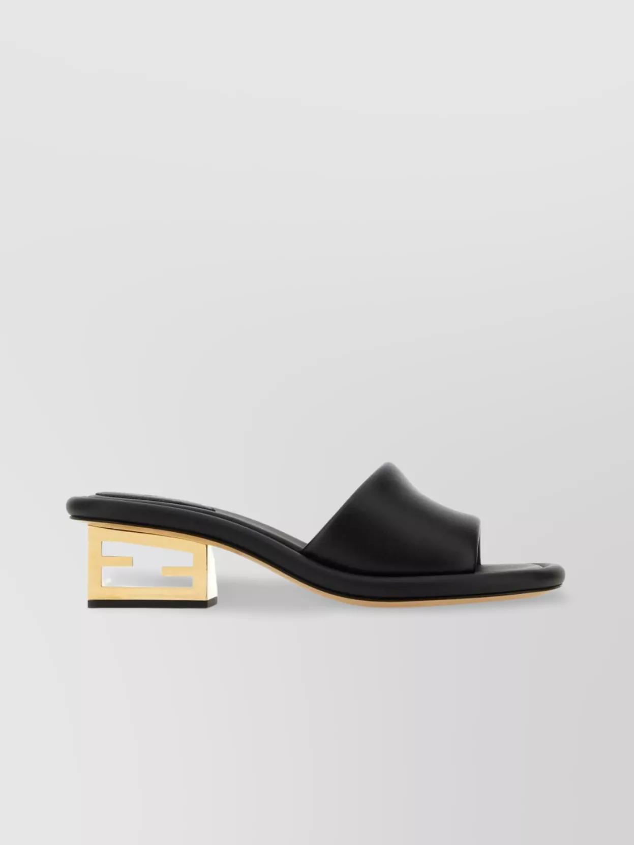 サンダル・ミュール Fendi Black Nappa Leather Baguette Mules Black Leather Baguette Mules - Fendi - Women | WE IN STYLE