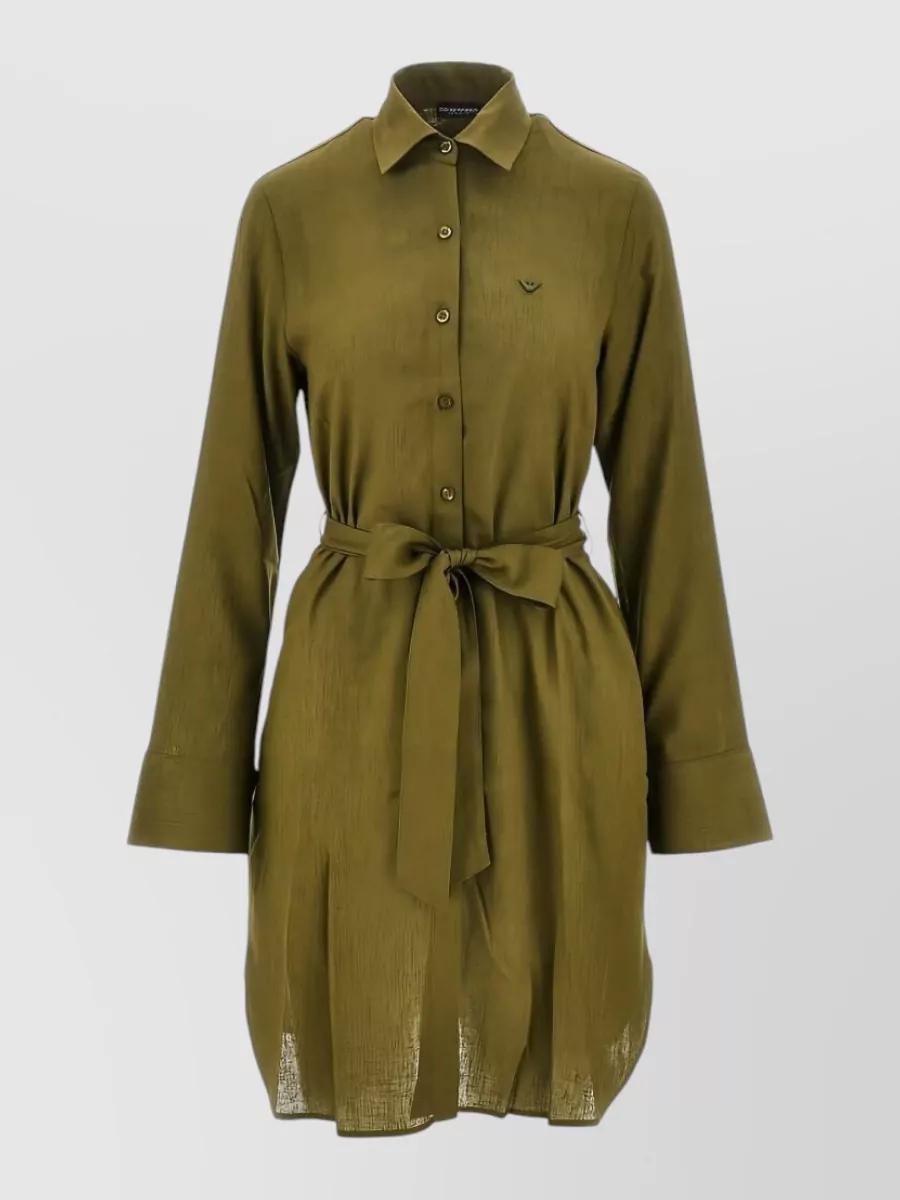 chinese dress ladies Lime Green Long Sleeves Shirt Dress – Gabi Swimwear main image 0