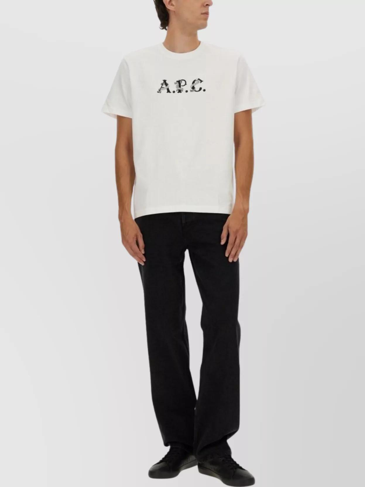 A.P.C｜SHORT-SLEEVED ROUND NECK T-SHIRTS (Jean Homme T-S A.P.C. USA Retro Nicky Crew Neck Men's Short Sleeve T-Shirt