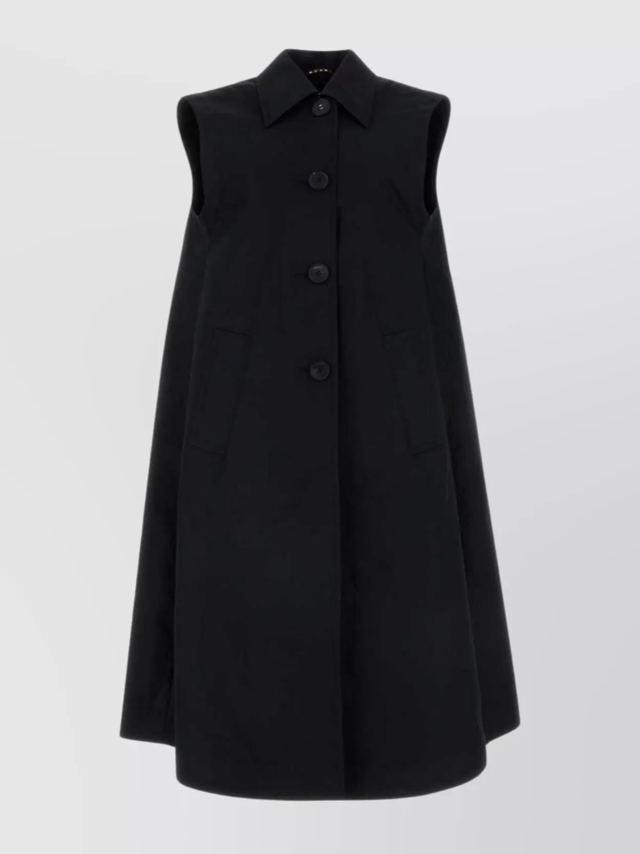 【送料&関税込】Marni Black Cotton Overcoat Marni Coats for Women | Online Sale up to 85% off | Lyst