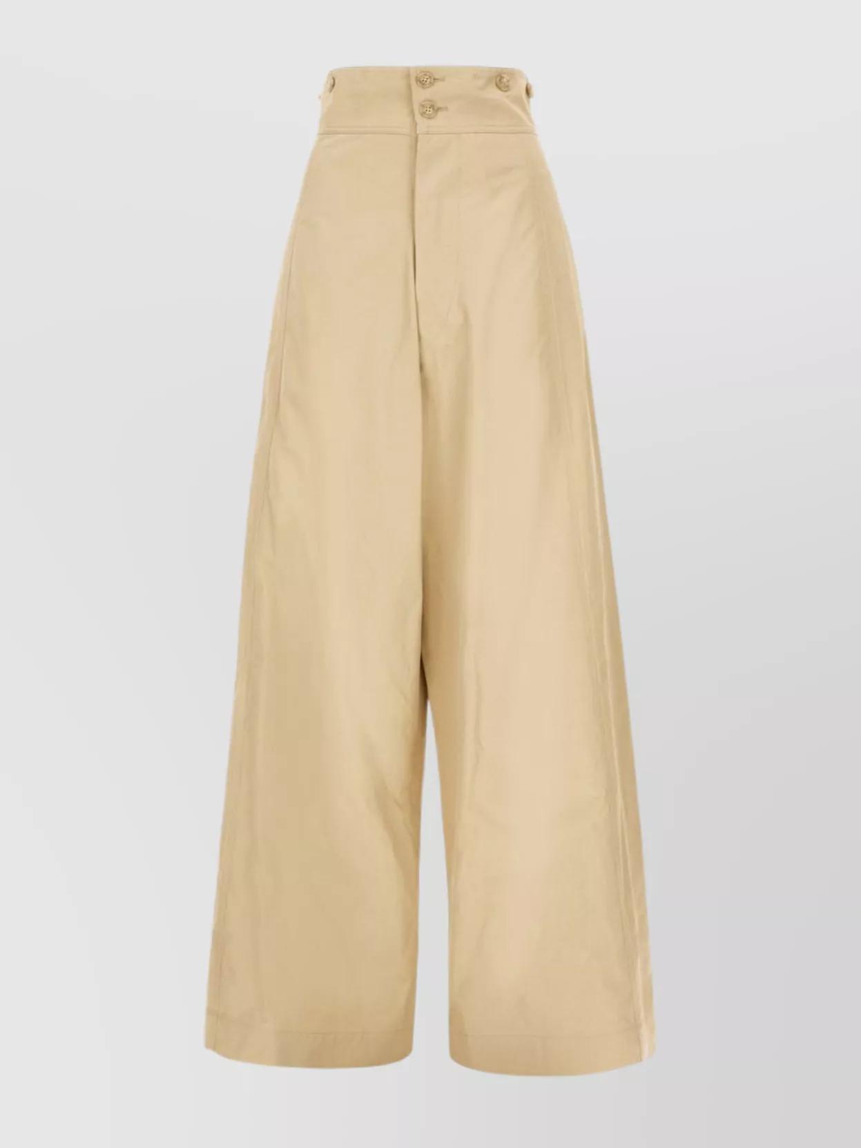 パンツ QUIRA SS22 Camel cotton wide leg pant (Q309MC Q0072) Quira Wide-leg and palazzo pants for Women | Online Sale up