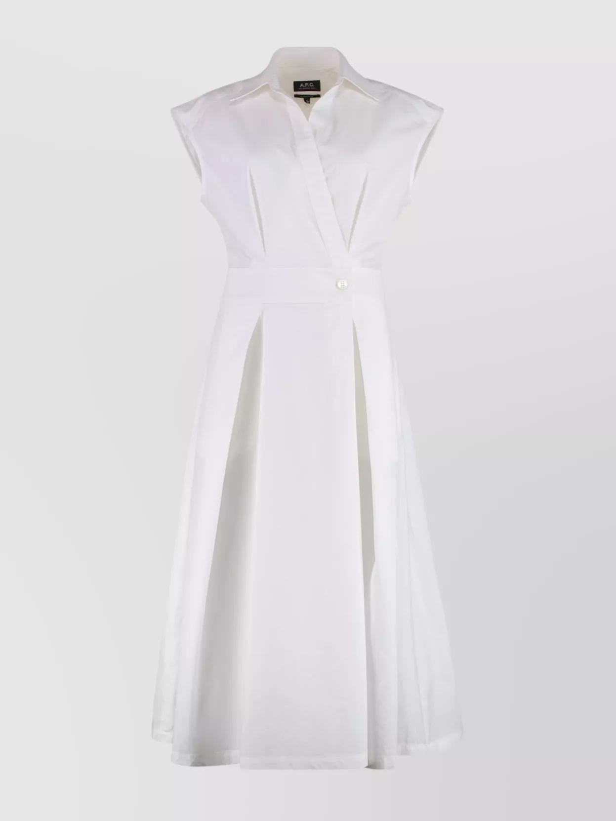 【送料&関税込】A.P.C. athena White Sleeveless V-neck Dress Form Athena Tank | Vanilla