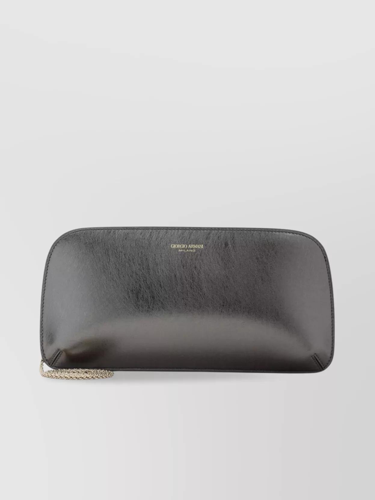 クラッチバッグ GIORGIO ARMANI Woman Clutch Grey GW000707AF15594 U8070 Lamé leather la Prima horizontal clutch bag | Giorgio Armani