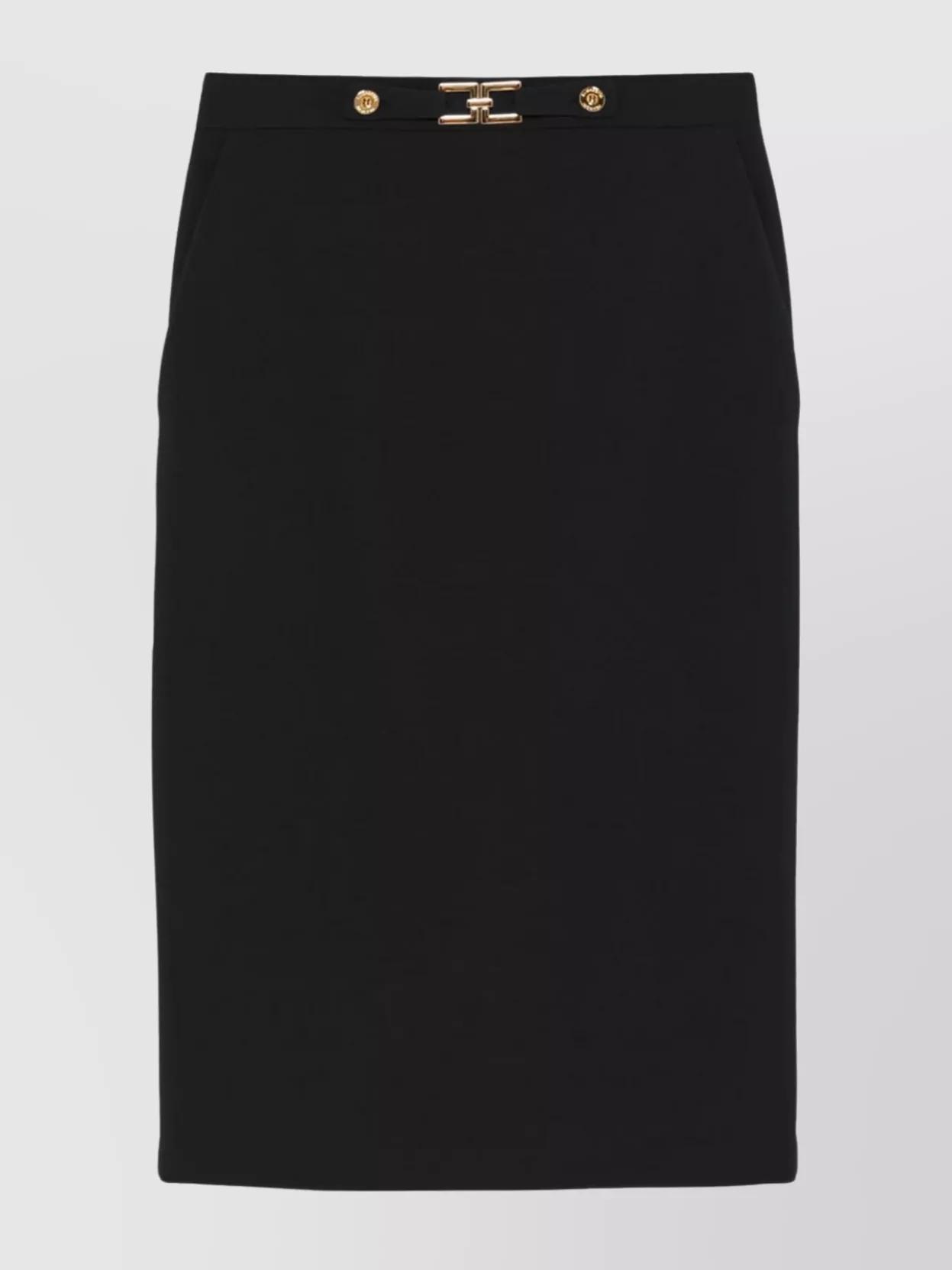 スカート ELISABETTA FRANCHI BLACK MINI SKIRT Skirts | Outlet Elisabetta Franchi