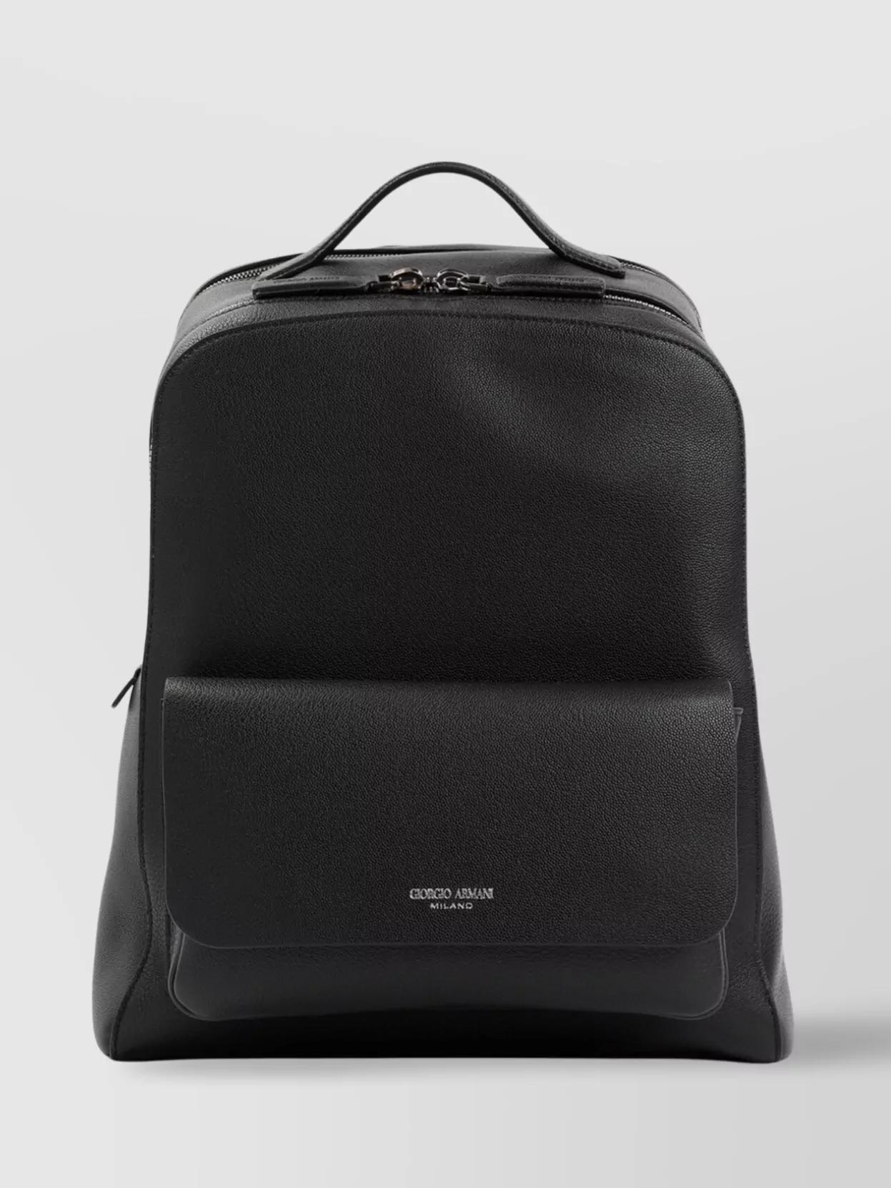 GIORGIO ARMANI リュック Round leather backpack | Giorgio Armani