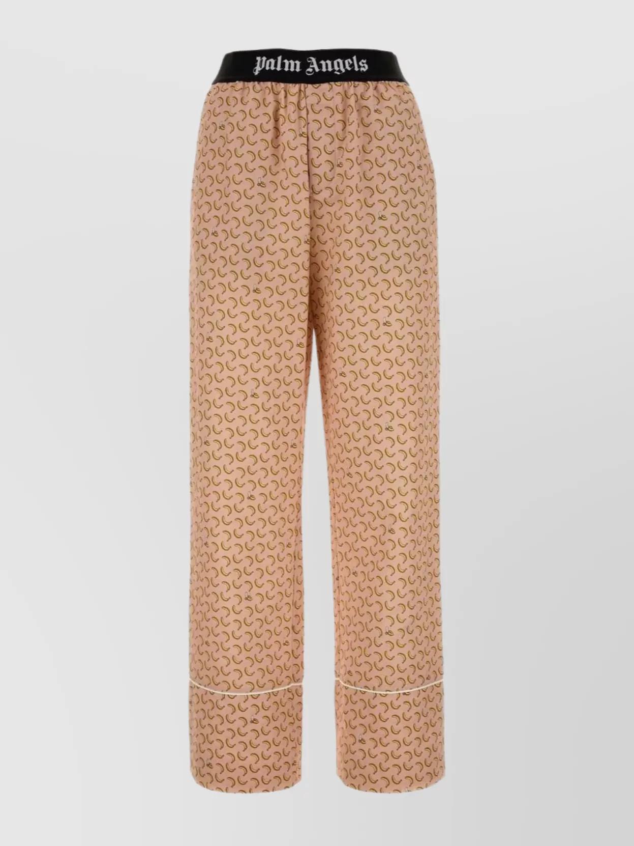 パンツ PALM ANGELS BEIGE COTTON WIDE TROUSERS Palm Angels Pants for Women | Online Sale up to 80% off | Lyst